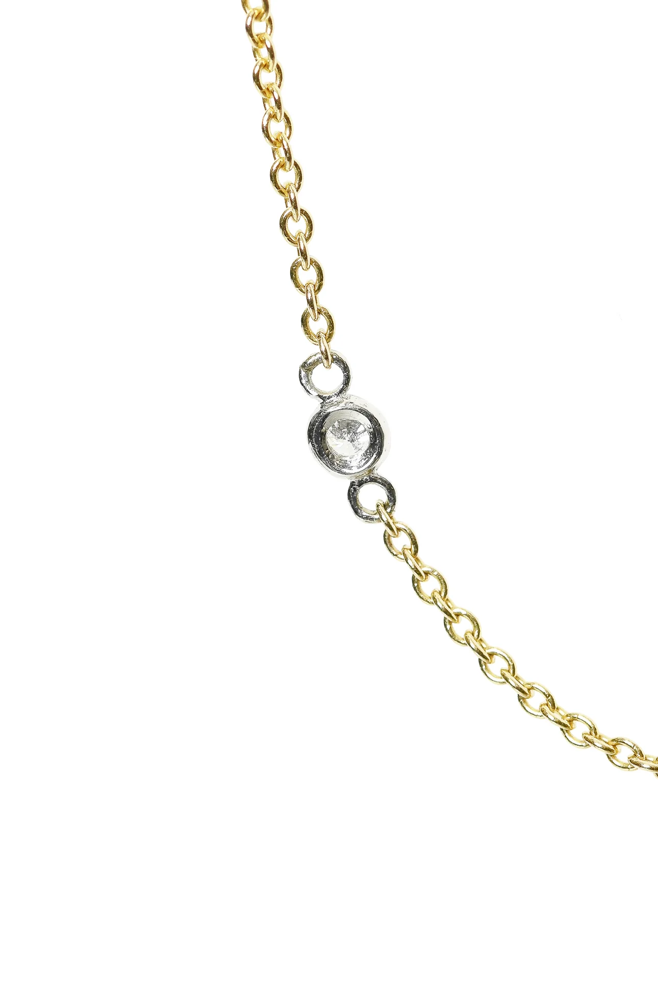 14k Diamond Yellow Gold Chain Necklace - Image 3