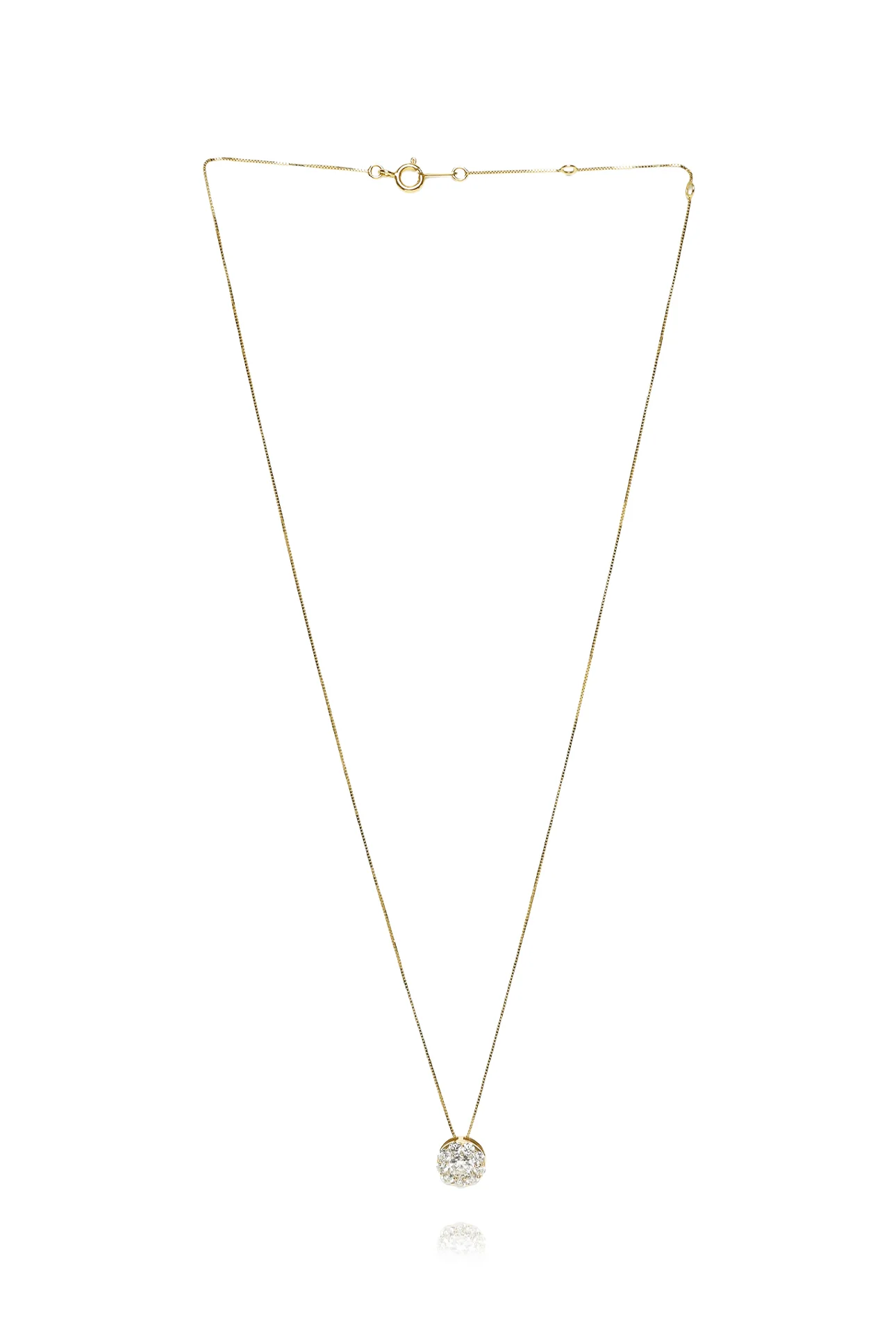 14K Gold Necklace with 10 Lab Grown Diamonds - Image 2