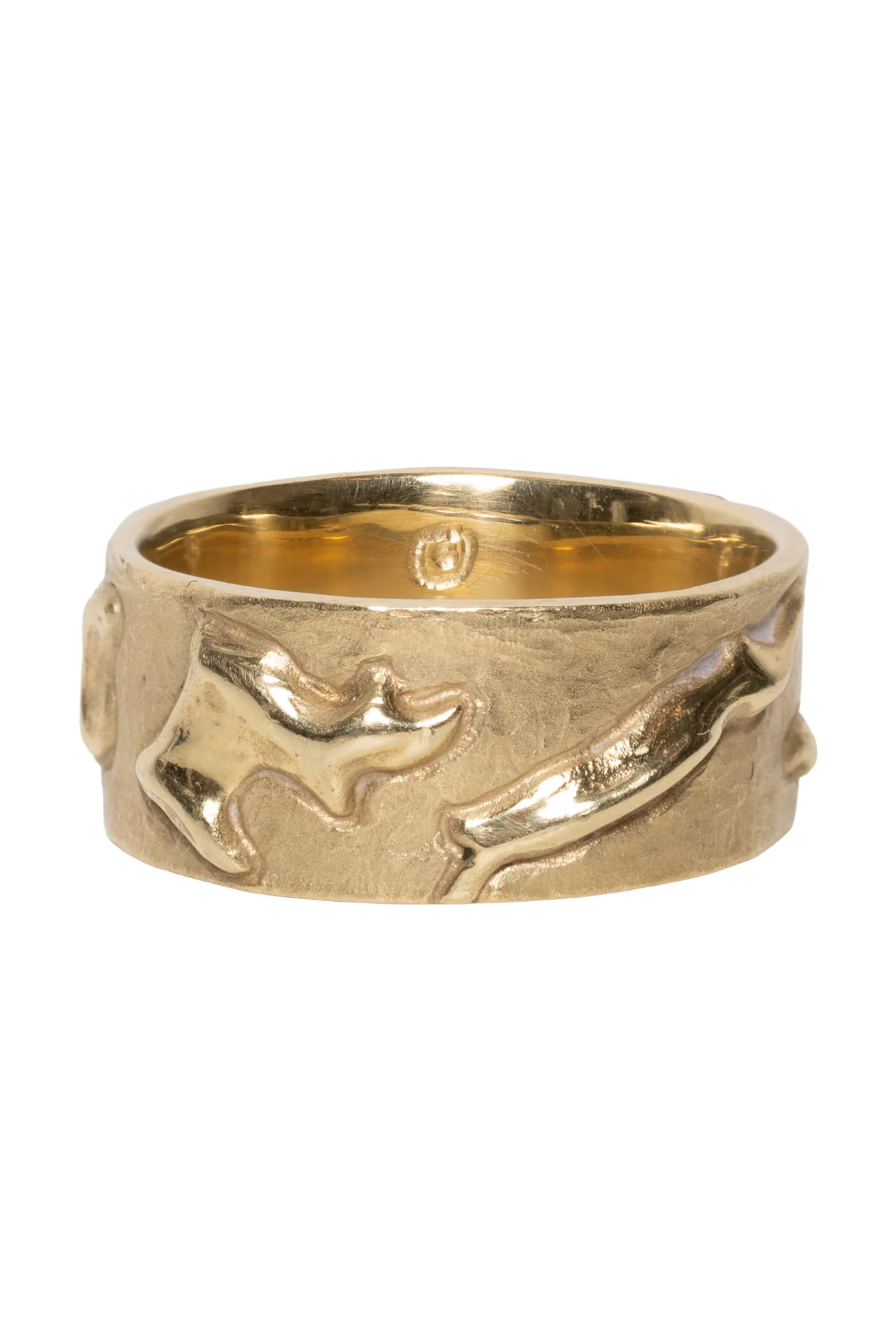 14k Yellow Gold Textured Ring
