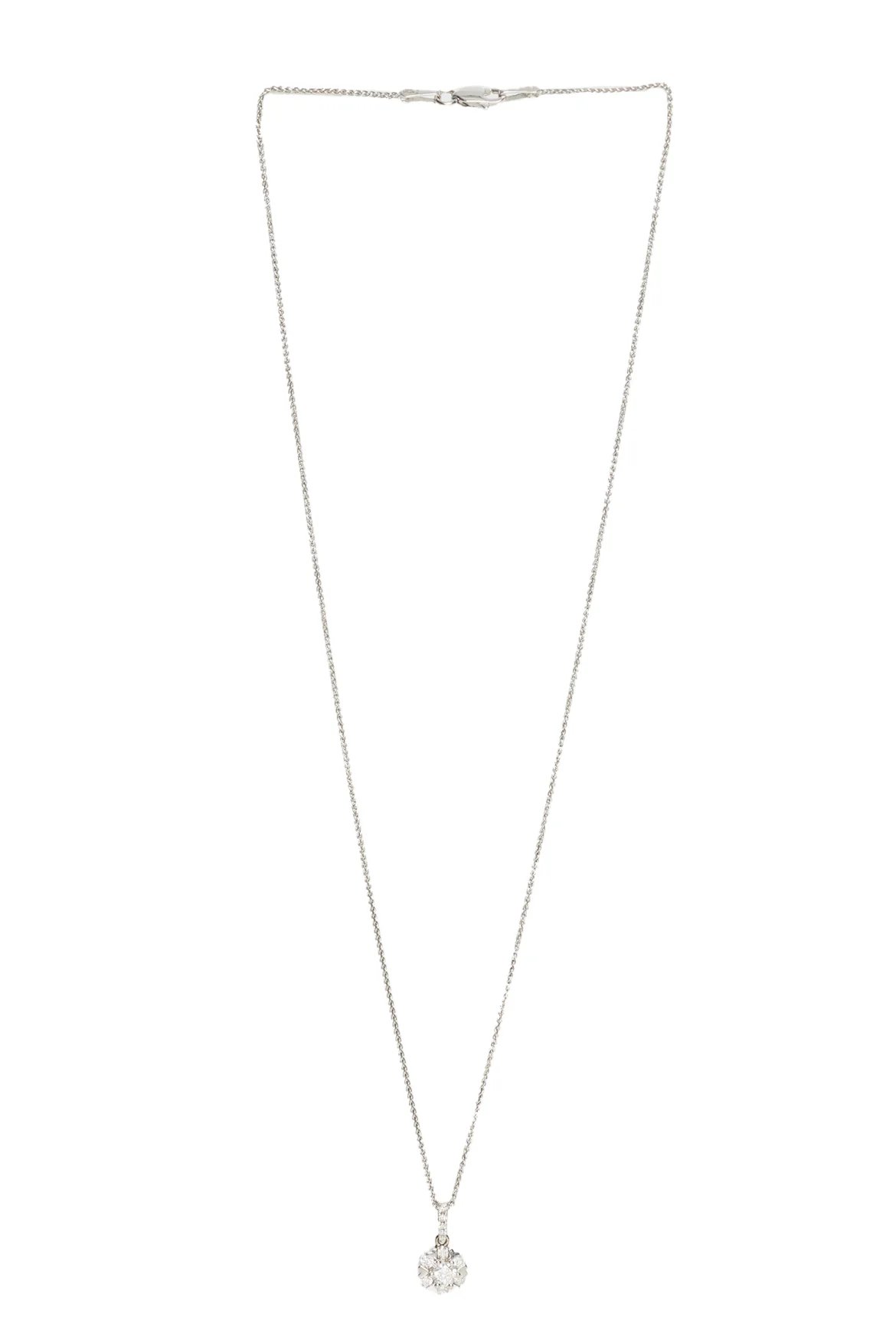 18K & 14K White Gold & Diamond Pendant Necklace - Image 2