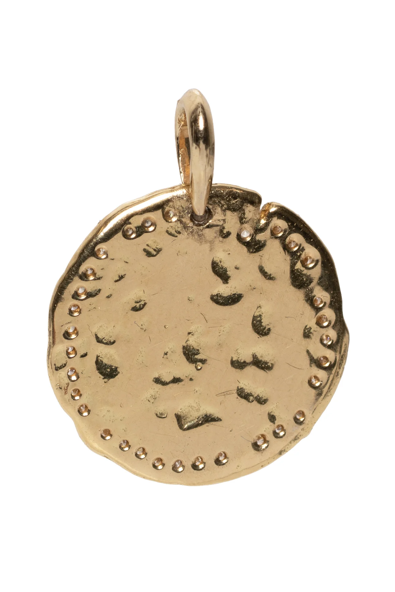 18kt Yellow Gold + Diamond Bee Pendant - Image 2