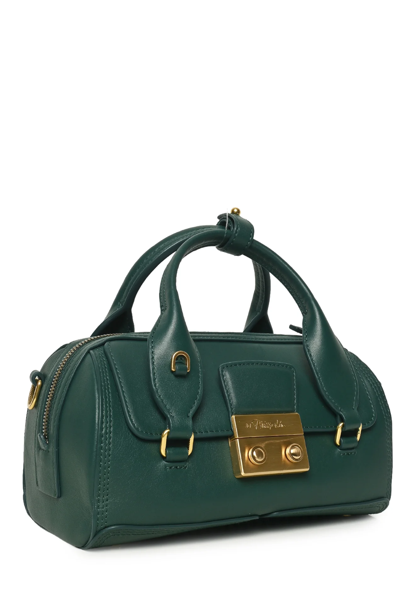 3.1 Phillip Lim Forest Green Calf Leather Pashli Duffle Bag - Image 2