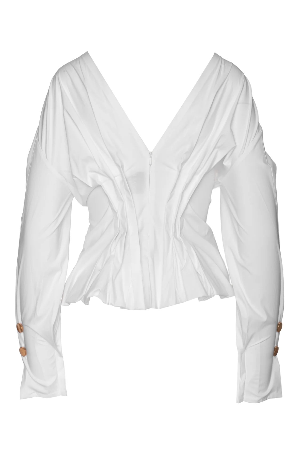 A.W.A.K.E Mode Size 34 Pleated Front Peplum Tops - Image 2