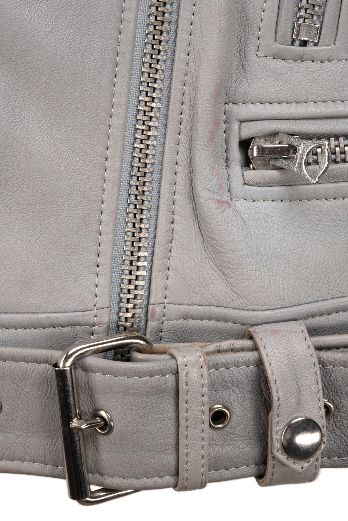 Acne Studios Size 34 Leather Biker Jacket - Image 3