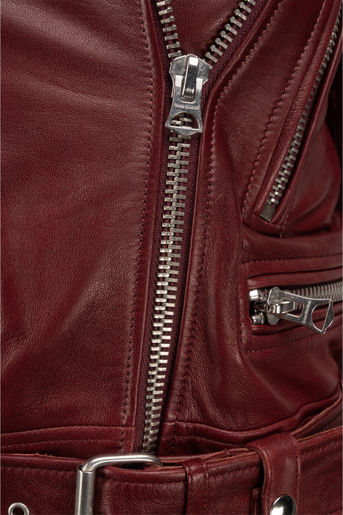 Acne Studios Size 34 Leather Biker Jacket - Image 3