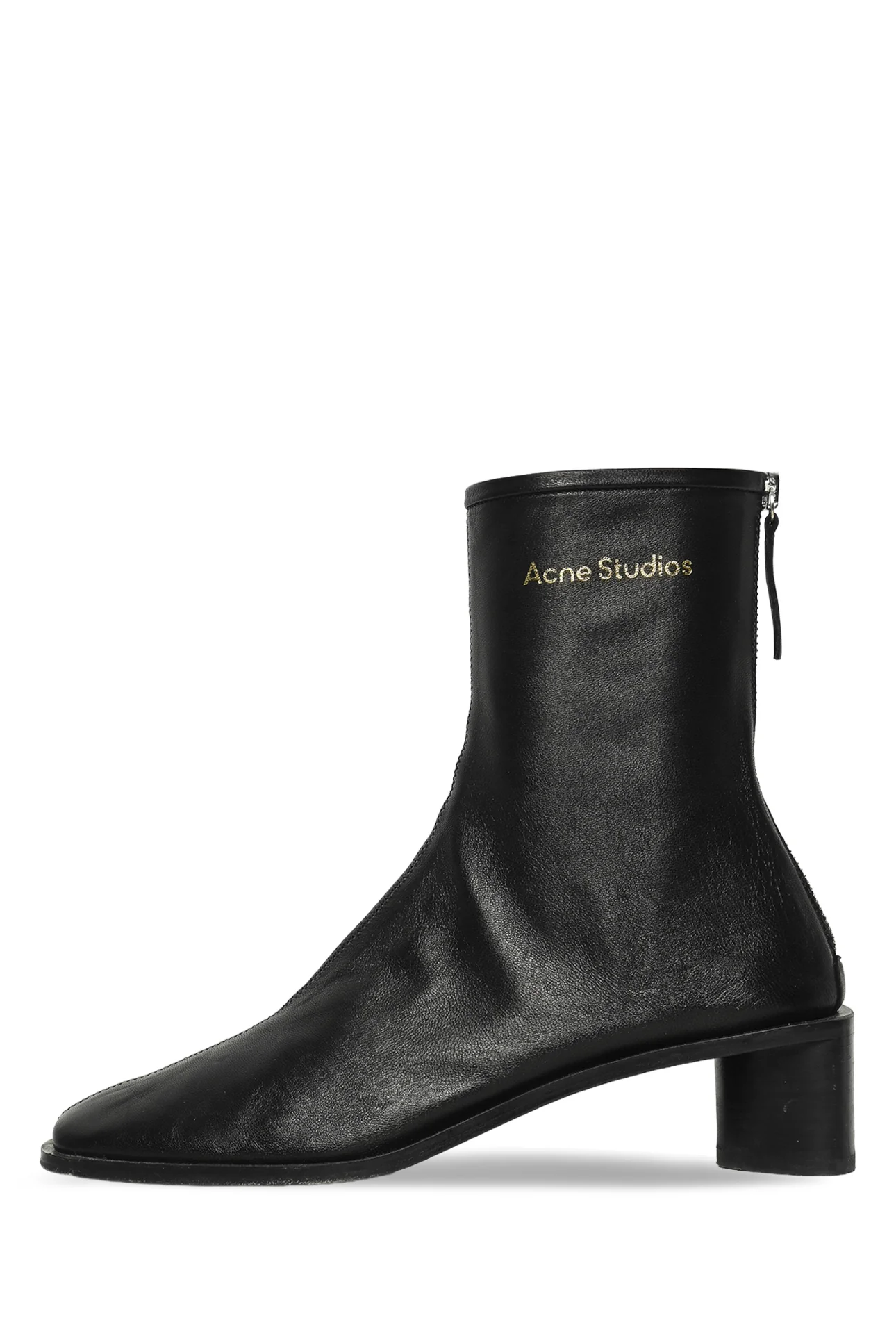 Acne Studios Size 36 Logo Leather Ankle Boots - Image 3