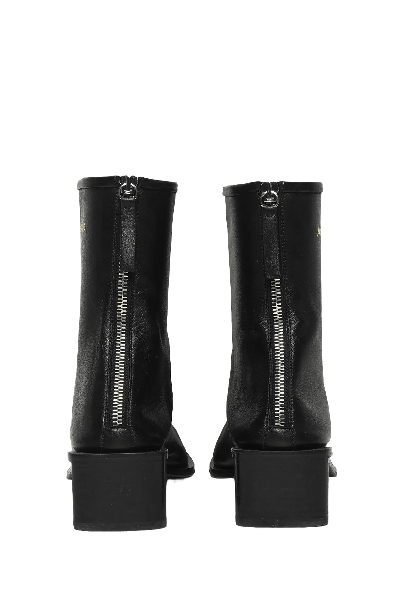 Acne Studios Size 36 Logo Leather Ankle Boots - Image 4