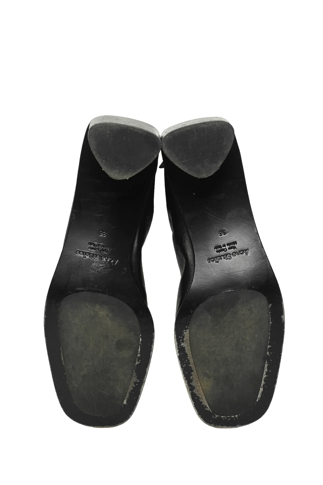 Acne Studios Size 36 Logo Leather Ankle Boots - Image 7