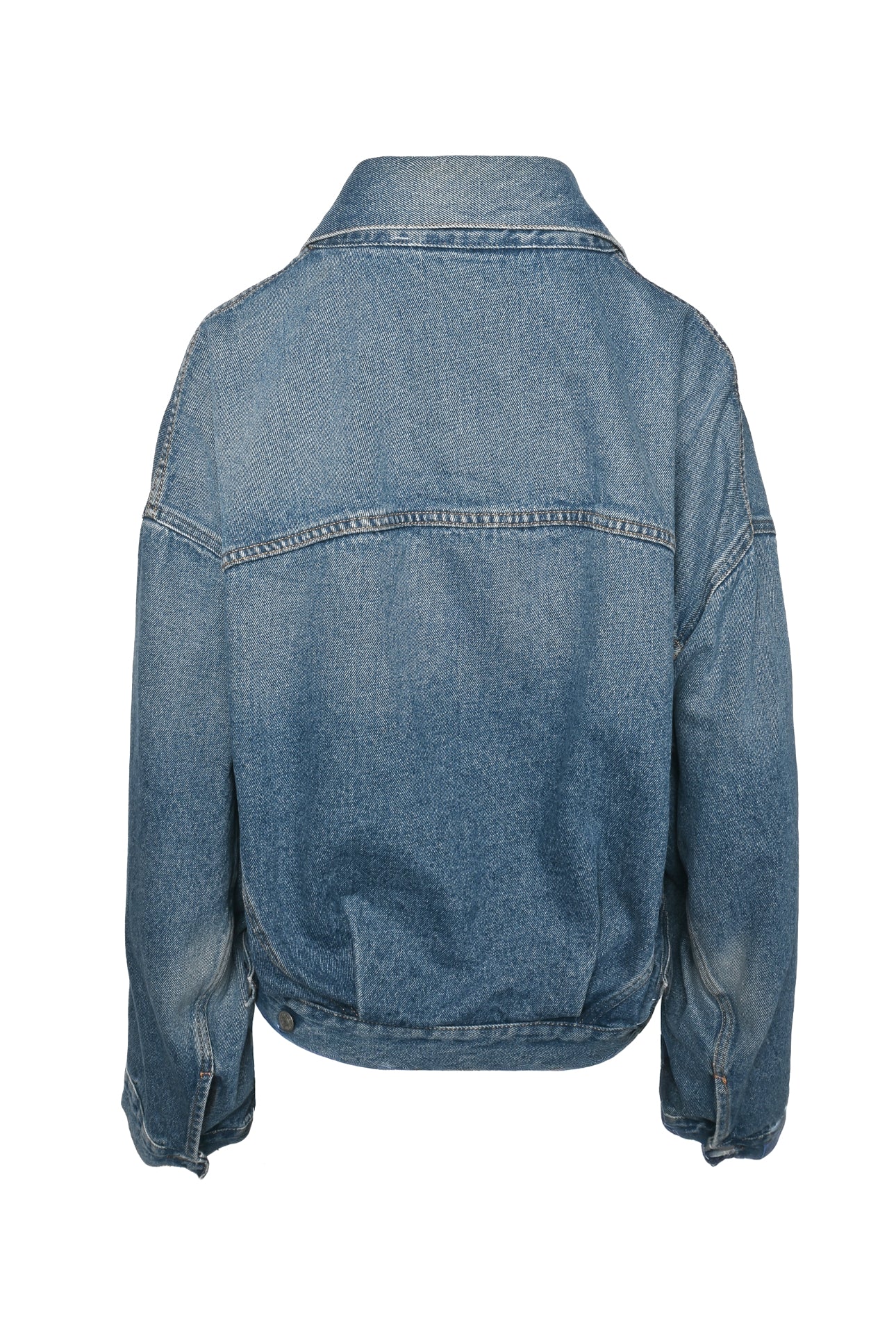 Acne Studios Size 6 Relaxed Cropped Fit Denim Jacket - Image 2