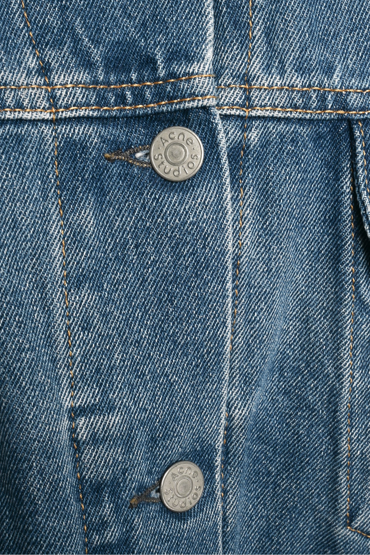 Acne Studios Size 6 Relaxed Cropped Fit Denim Jacket - Image 3
