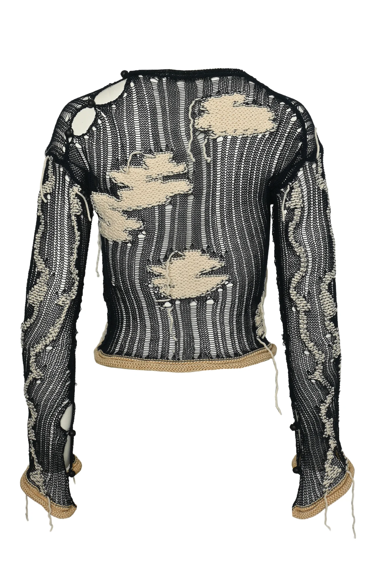 Acne Studios Size S Flower-Knit Crewneck Tops - Image 3