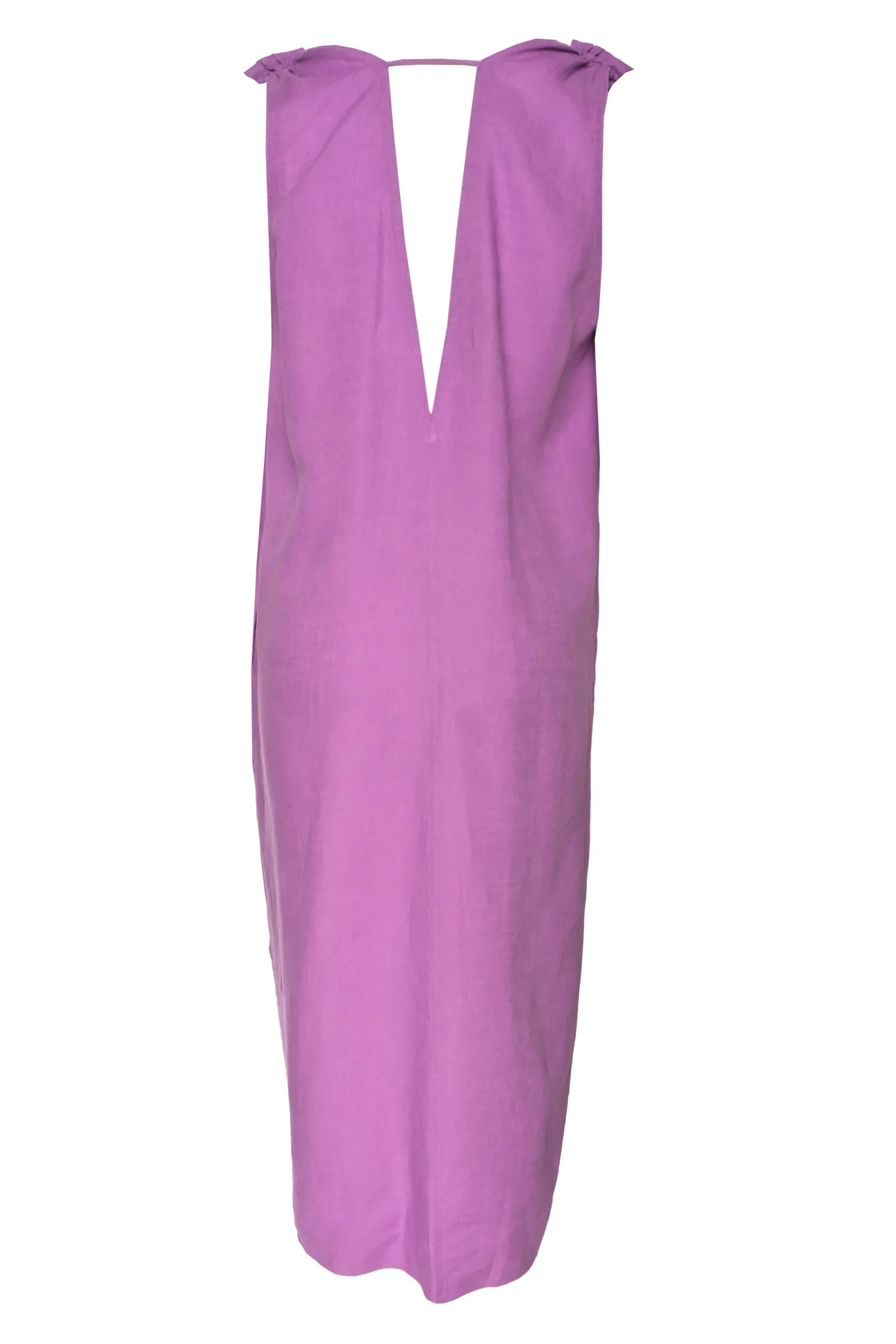 Adriana Degreas Size M Bow-Detail Open Back Linen Maxi Dress - Image 2
