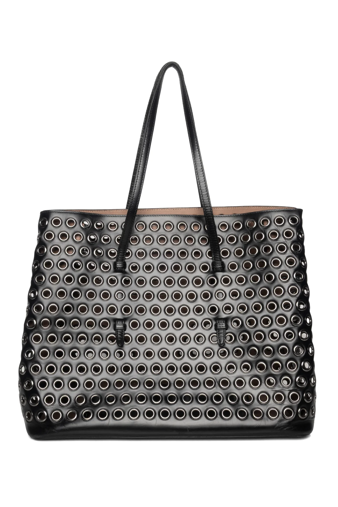 Alaia Calfskin Grommet Tote - Image 3