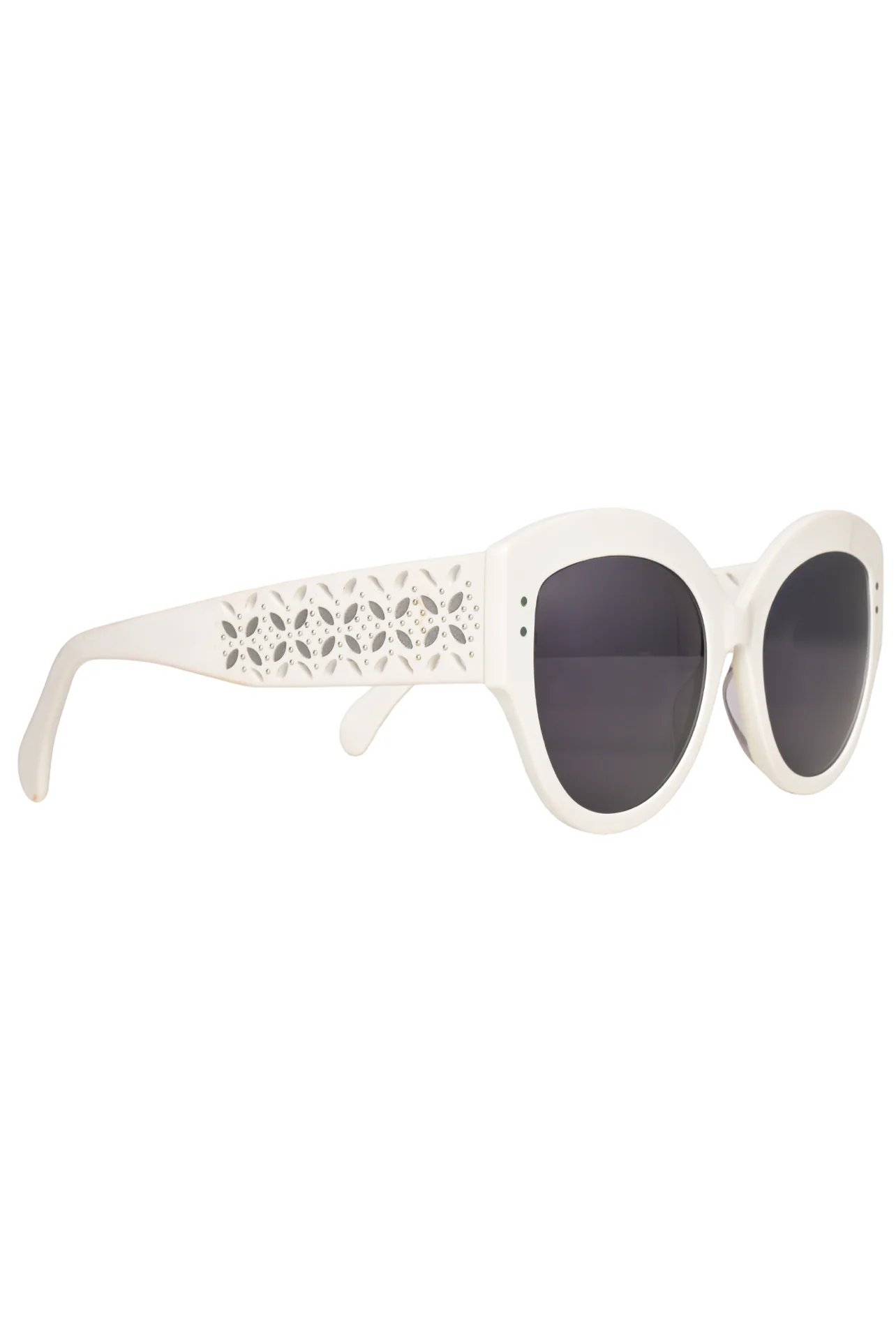 Alaia Laser Cut Round Sunglasses - Image 2