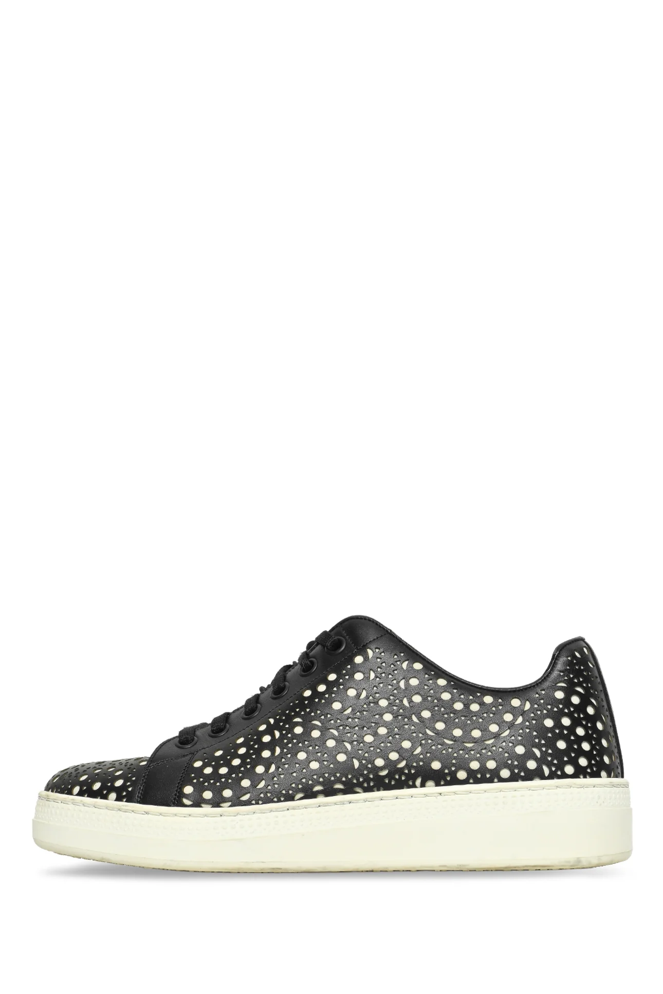 Alaia Size 36 Laser Cut Leather Sneaker - Image 3