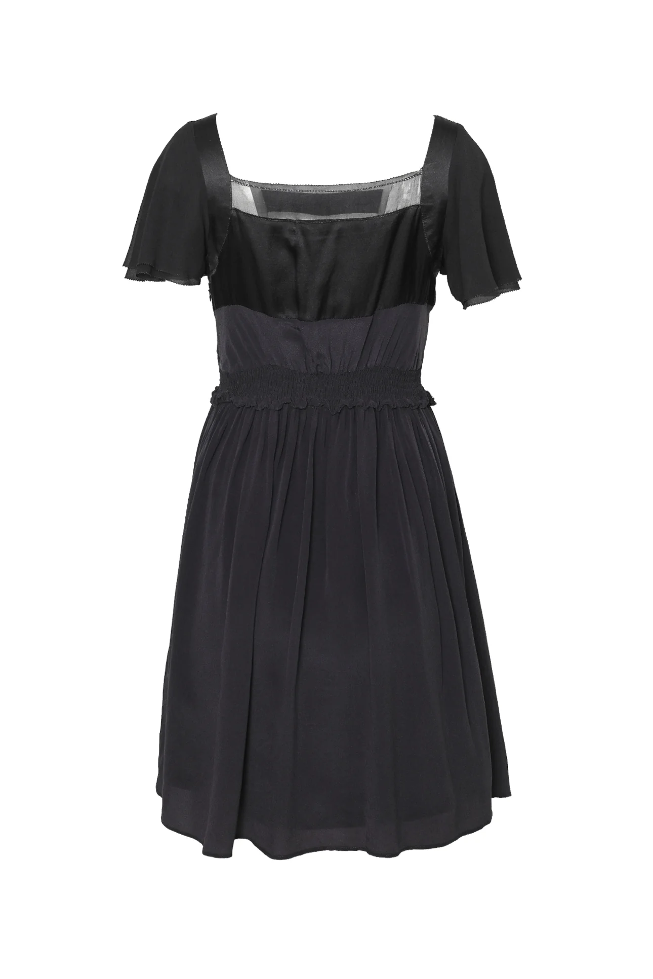 Alberta Ferretti Size L Silk Ruched Frilly Dress - Image 2