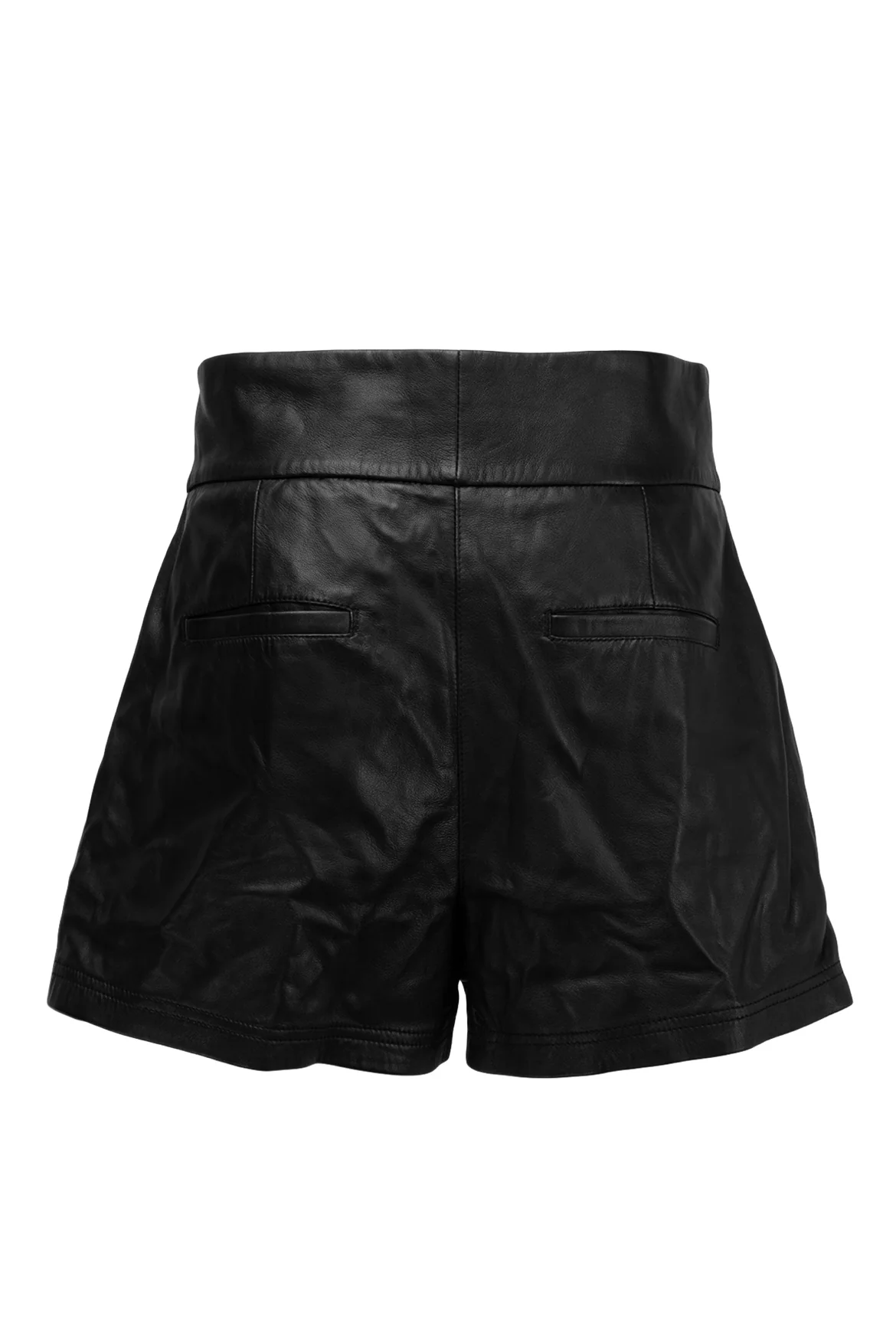 ALC Size 6 Tie Waist Leather Shorts - Image 2