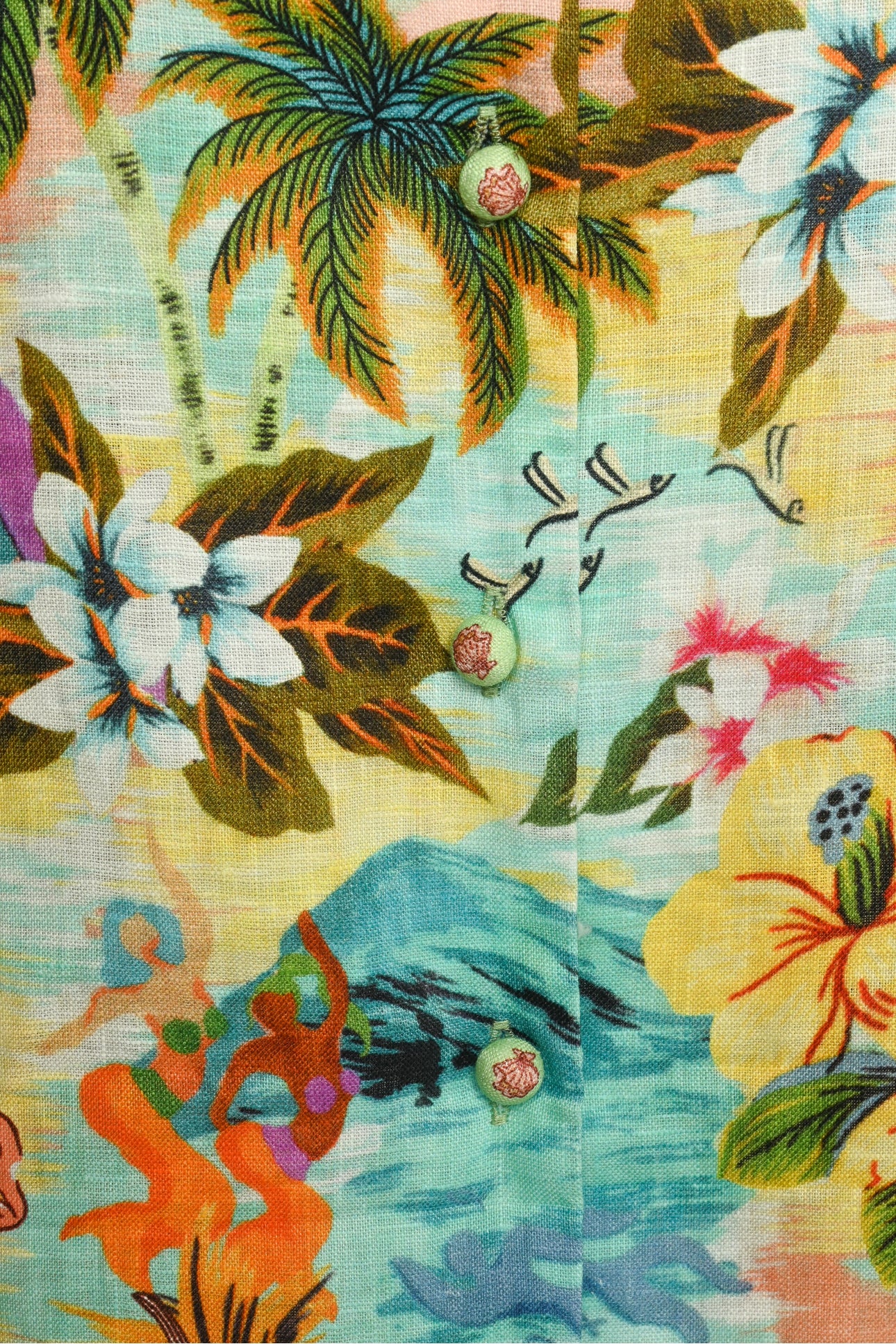 Alemais Size 4 Linen Printed Blouse - Image 4