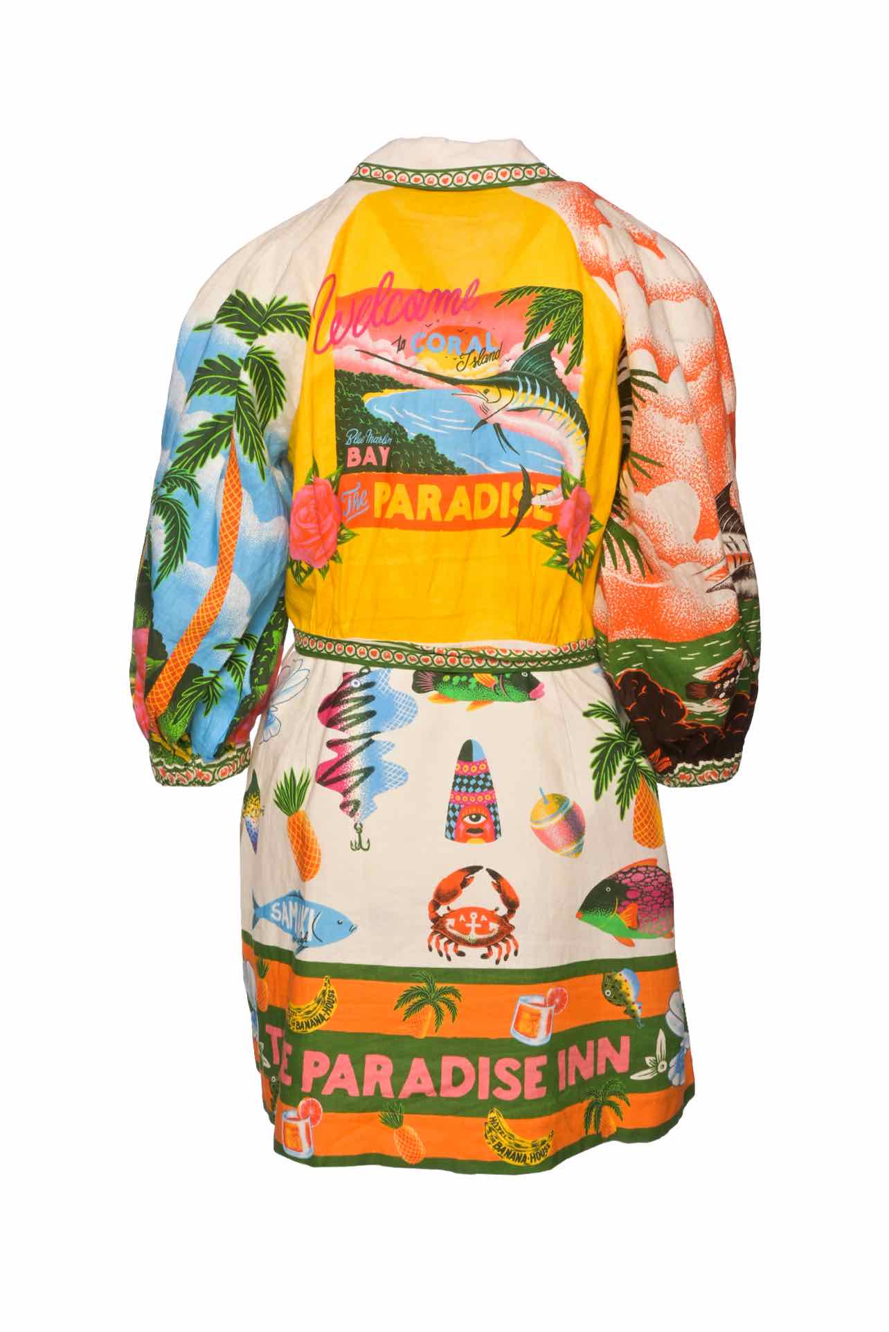 Alemais Size 6 Paradiso Printed Mini Dress - Image 2