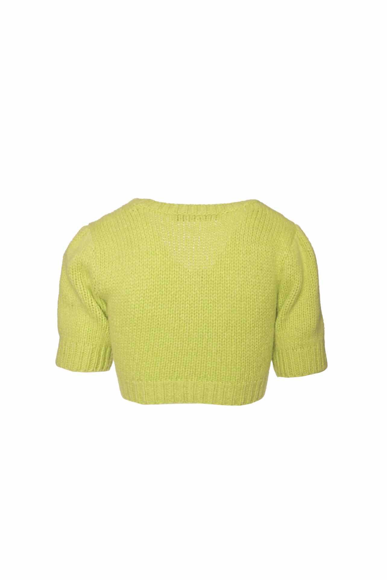 Alessandra Rich Size 4 Floral Cropped Sweater - Image 2