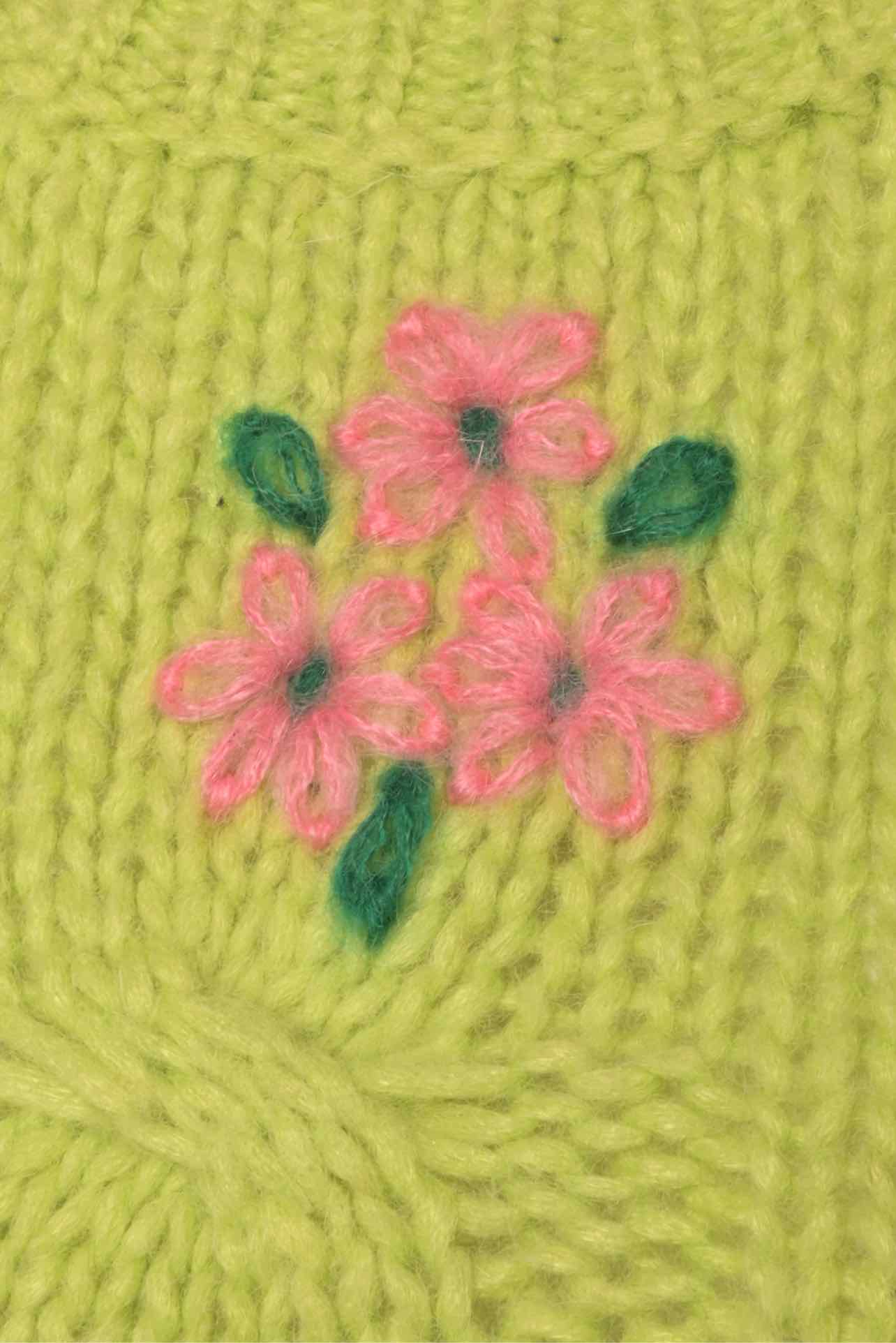 Alessandra Rich Size 4 Floral Cropped Sweater - Image 3