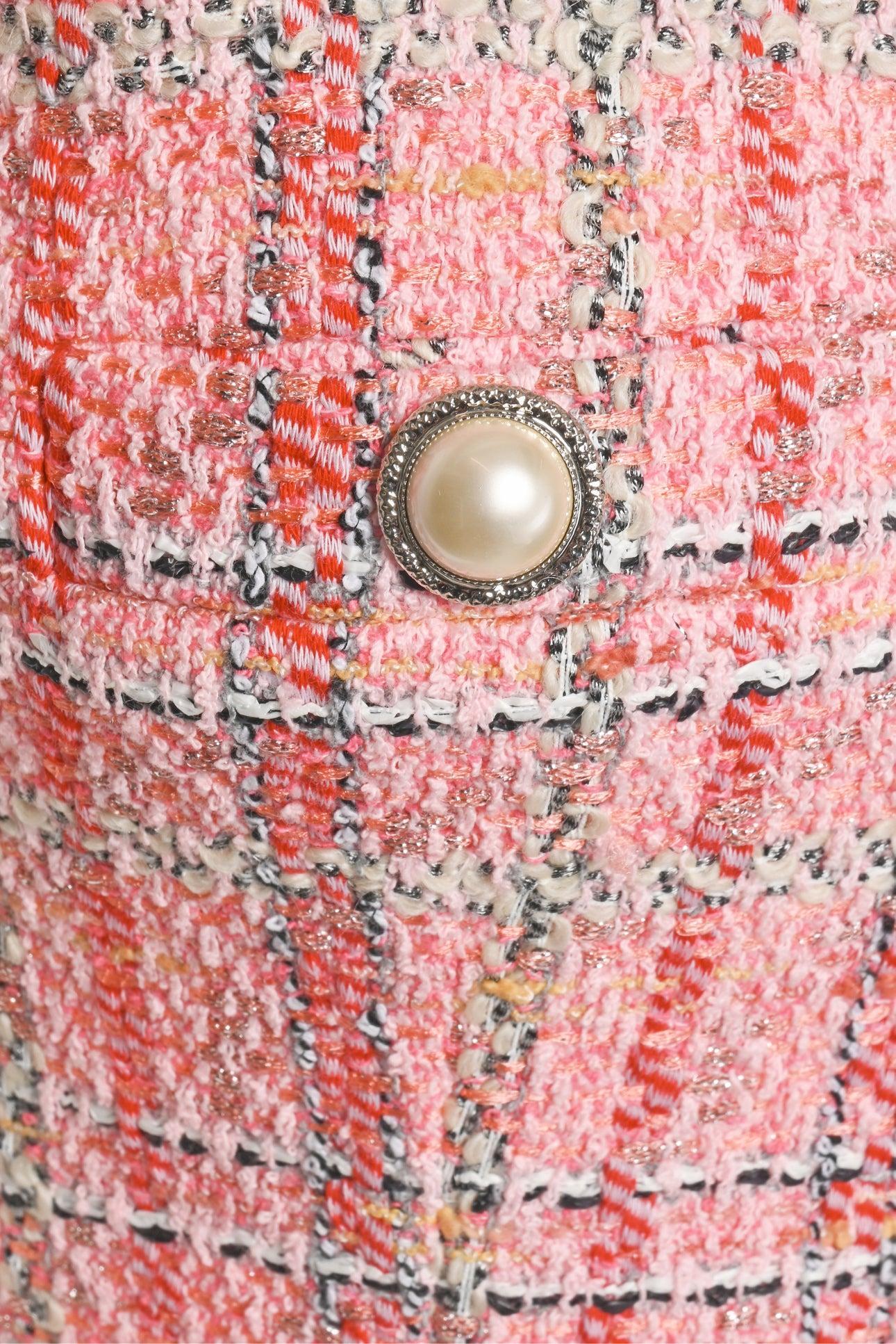 Alessandra Rich Size 40 Tweed Mini Dress - Image 3