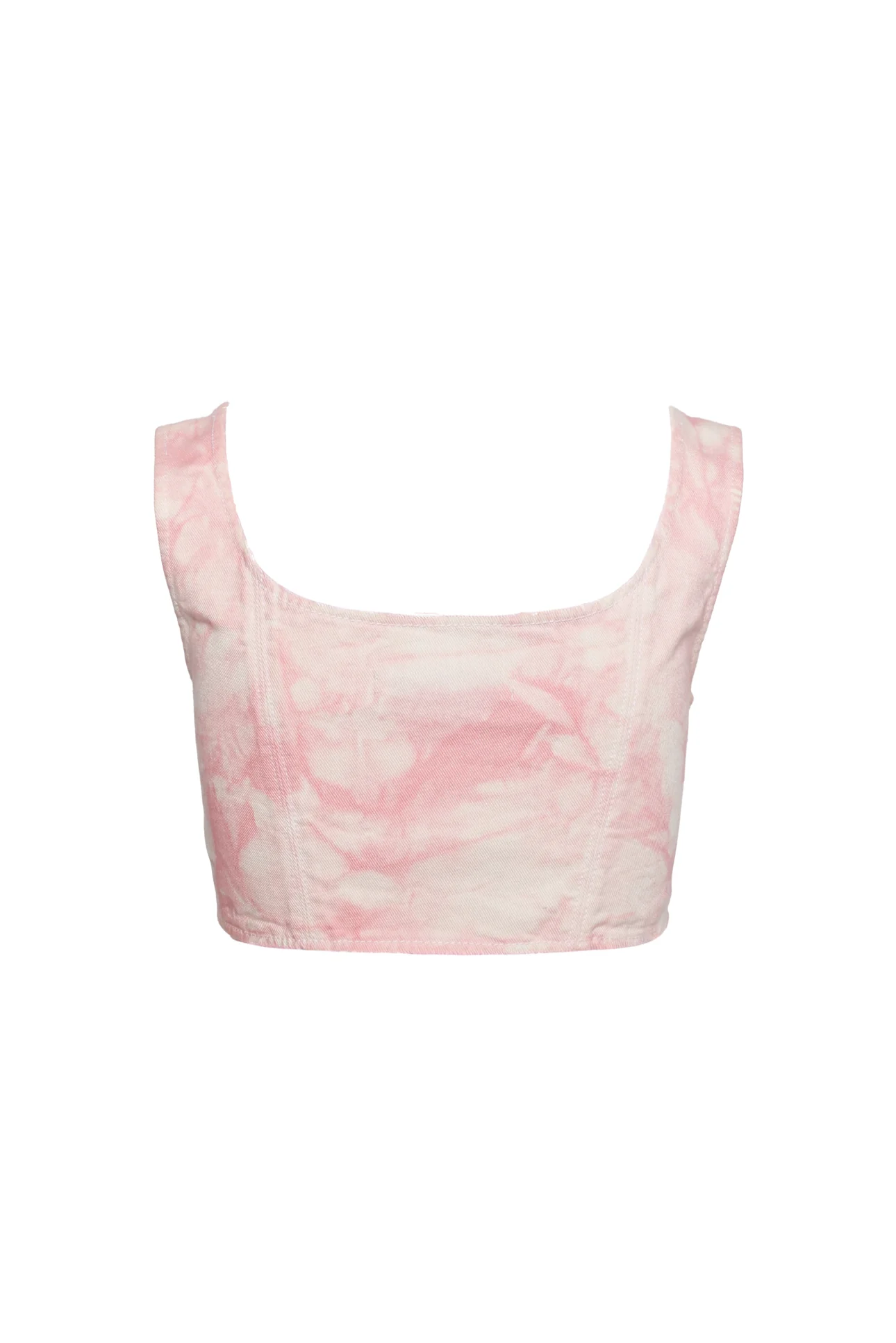 Alessandra Rich Size 42 Denim Corset Tank Top - Image 2