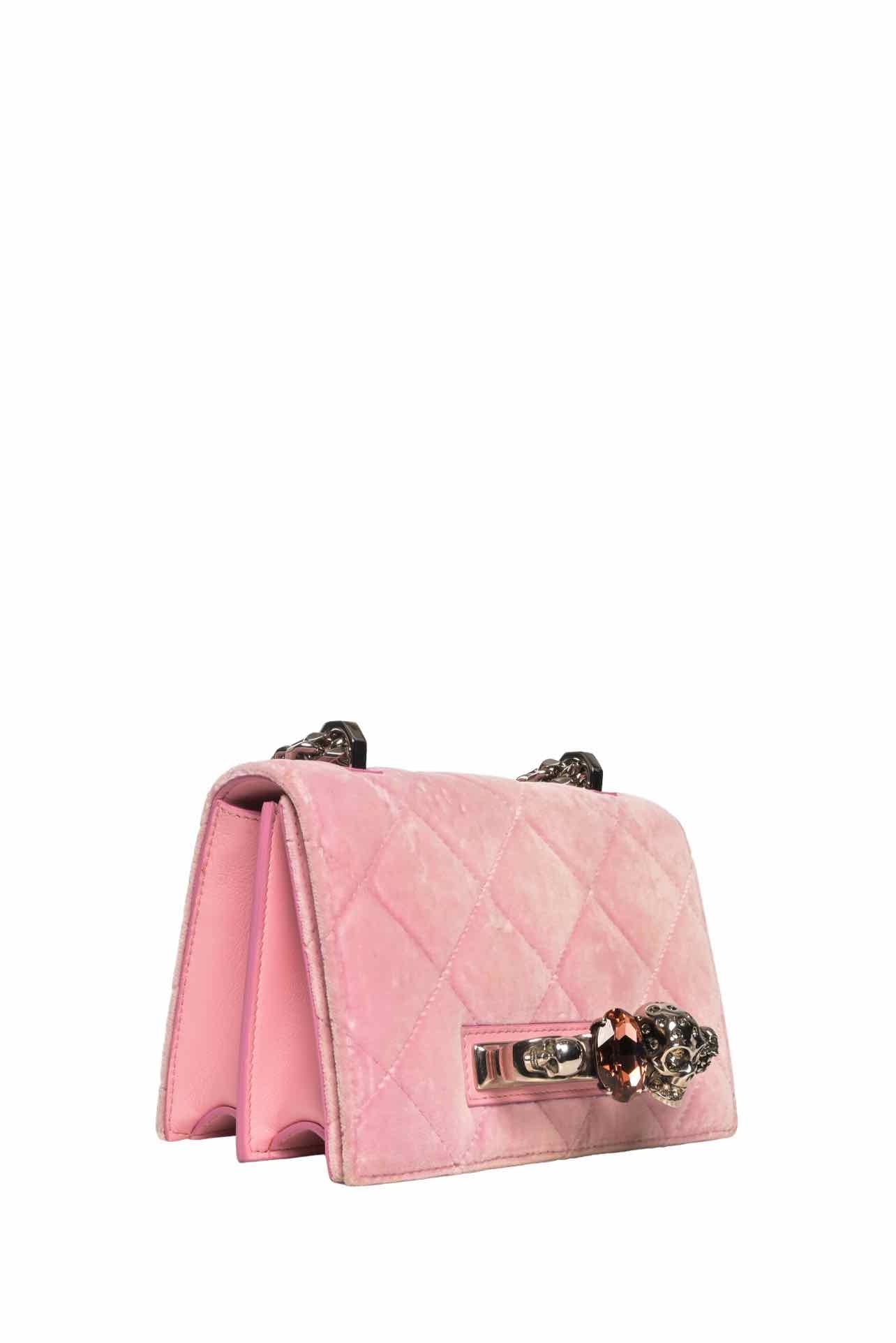 Alexander Mcqueen Quilted Velvet Knuckle Shoulder Bag - Image 2