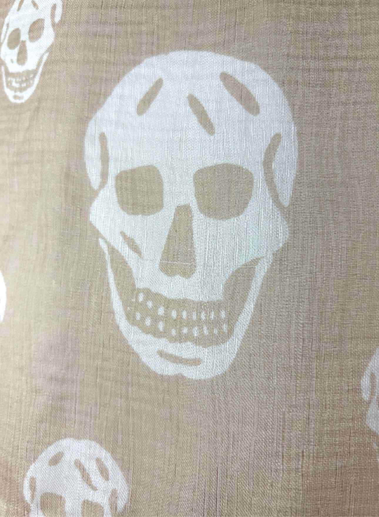 Alexander Mcqueen Silk Skull Pattern Scarf - Image 5