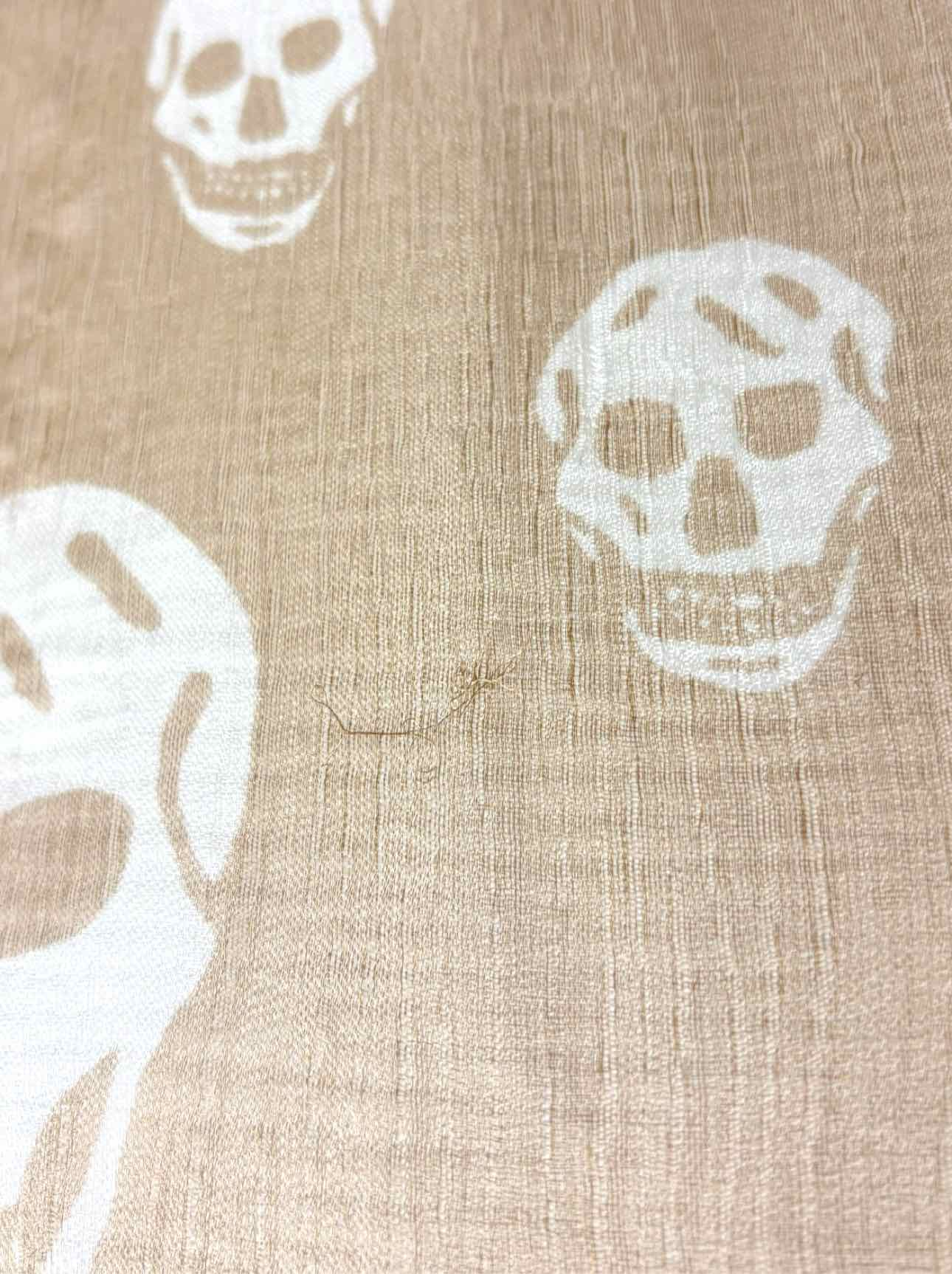 Alexander Mcqueen Silk Skull Pattern Scarf - Image 8