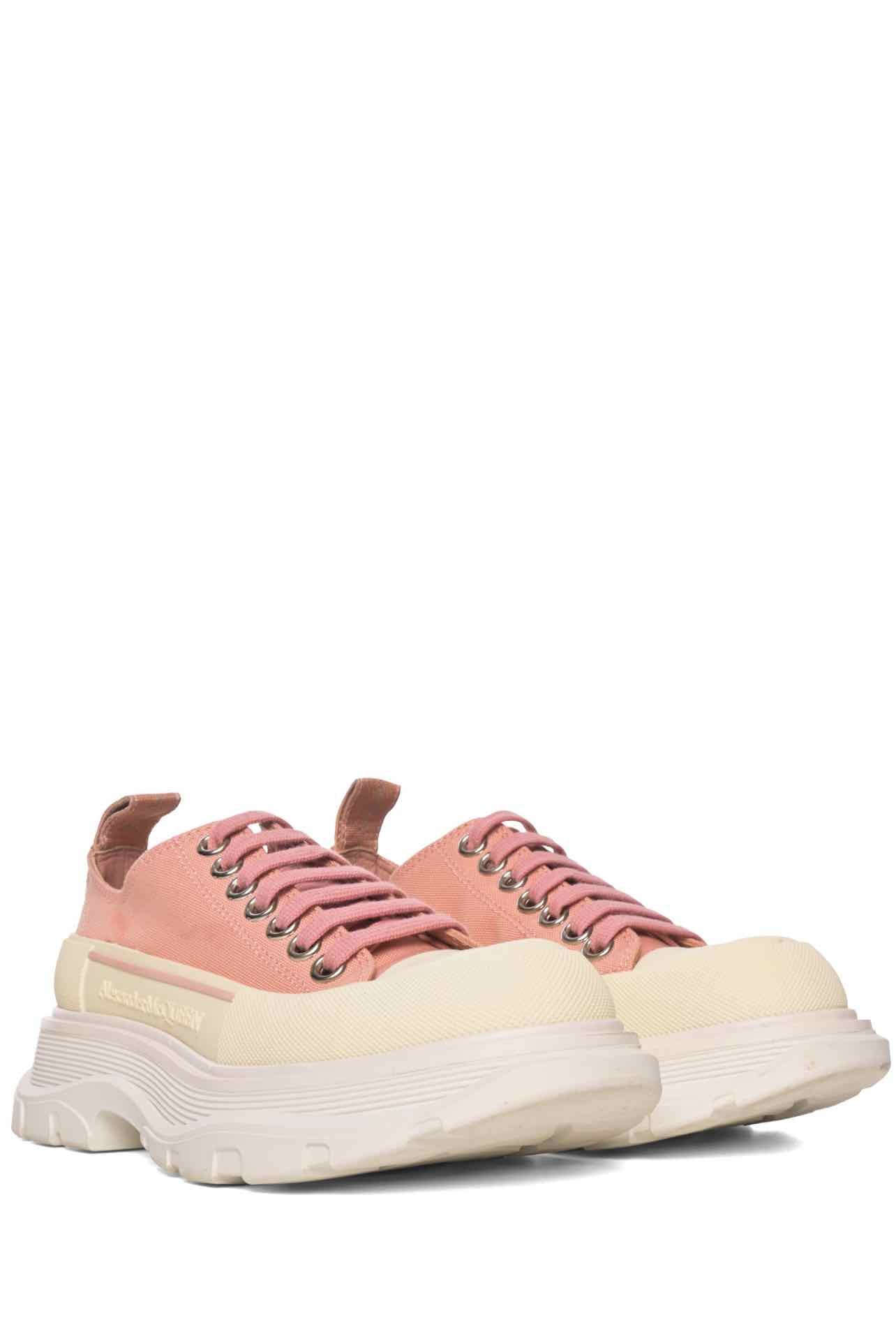 Alexander Mcqueen Size 35 Tread Slick Lace Up Sneaker - Image 2