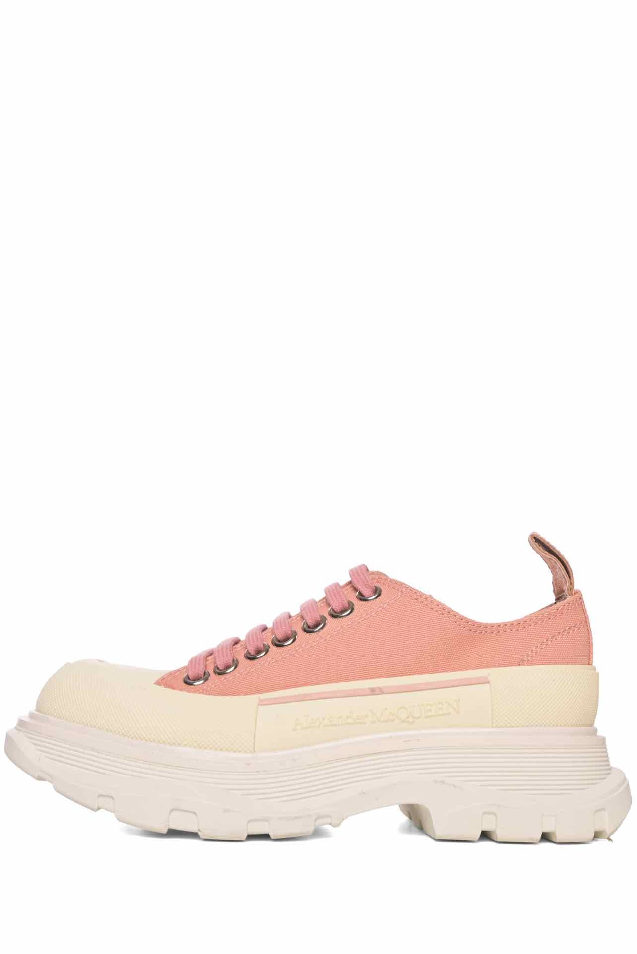 Alexander Mcqueen Size 35 Tread Slick Lace Up Sneaker - Image 3
