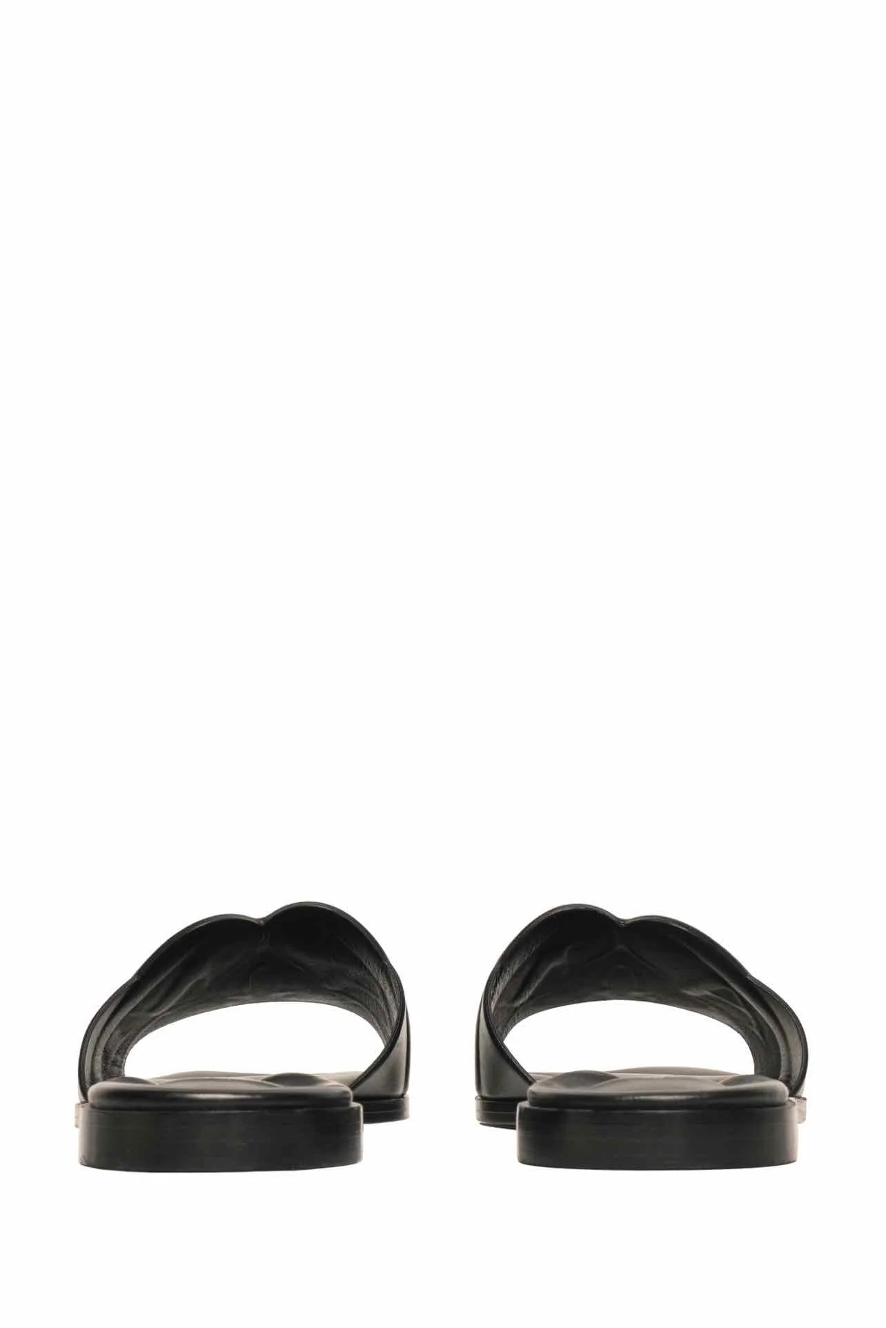 Alexander Mcqueen Size 36.5 Seal Leather Slide Sandals - Image 5