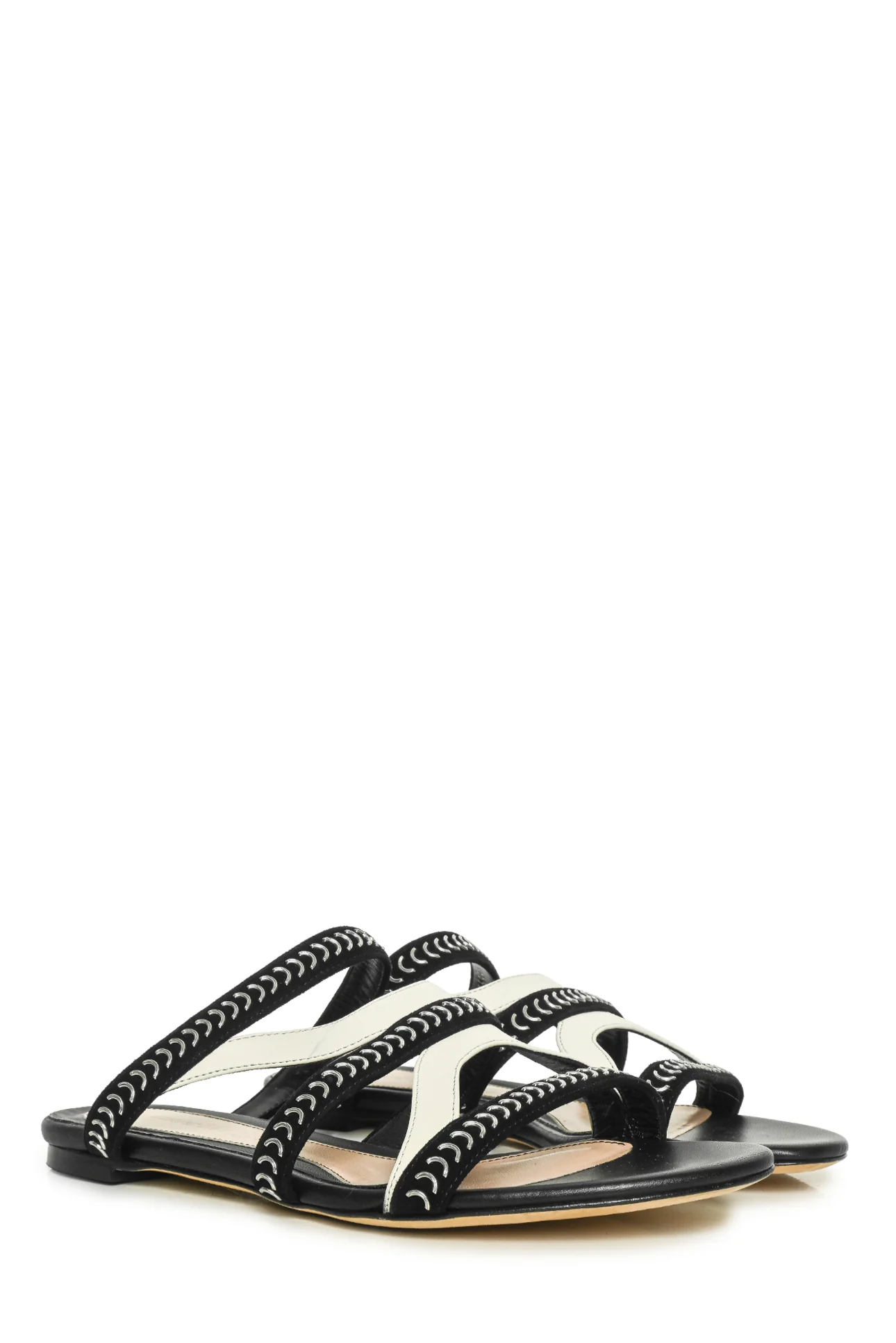 Alexander Mcqueen Size 37 Chain Detail Leather Sandals - Image 2