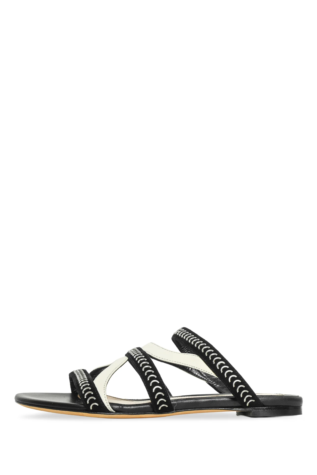 Alexander Mcqueen Size 37 Chain Detail Leather Sandals - Image 3