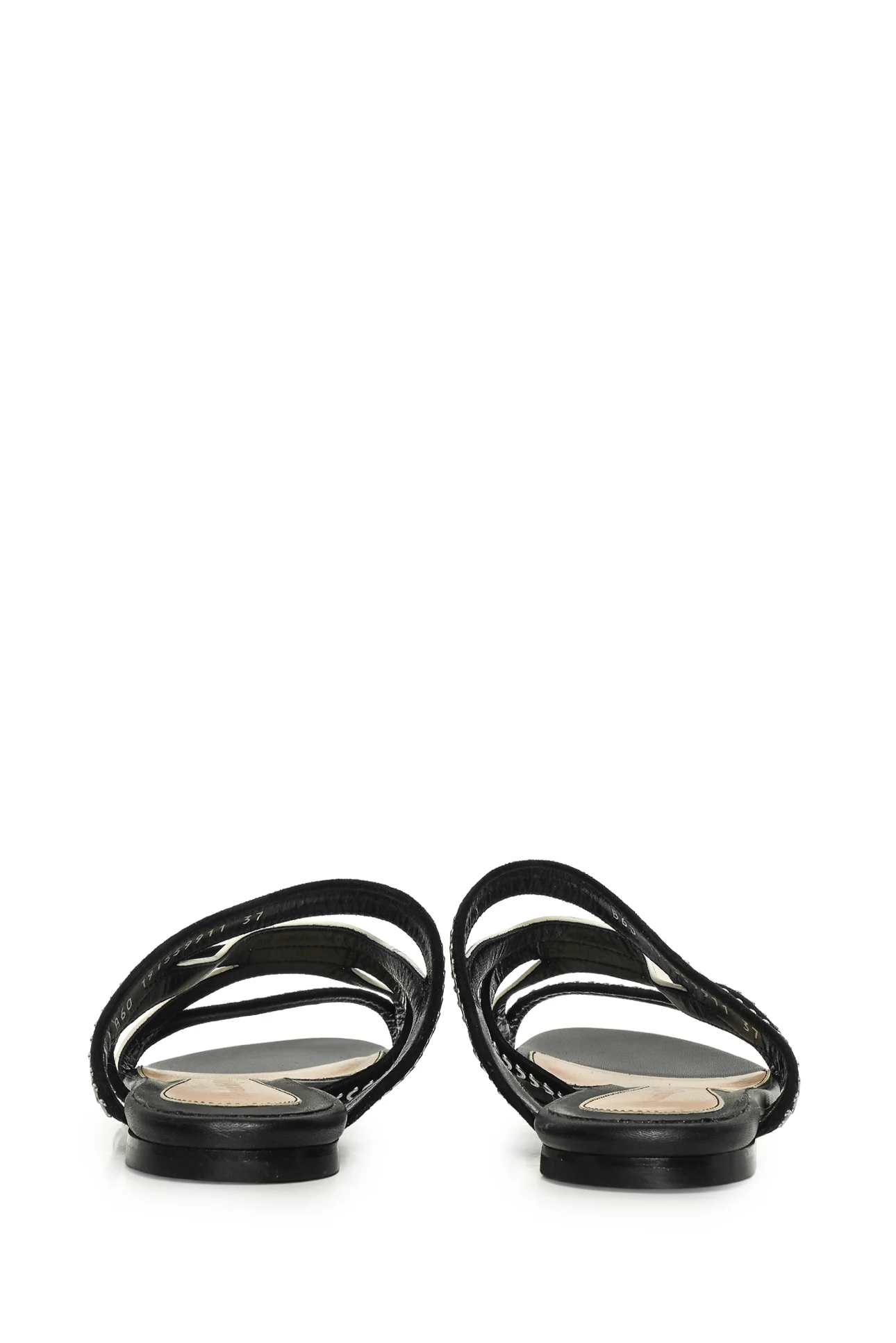 Alexander Mcqueen Size 37 Chain Detail Leather Sandals - Image 4