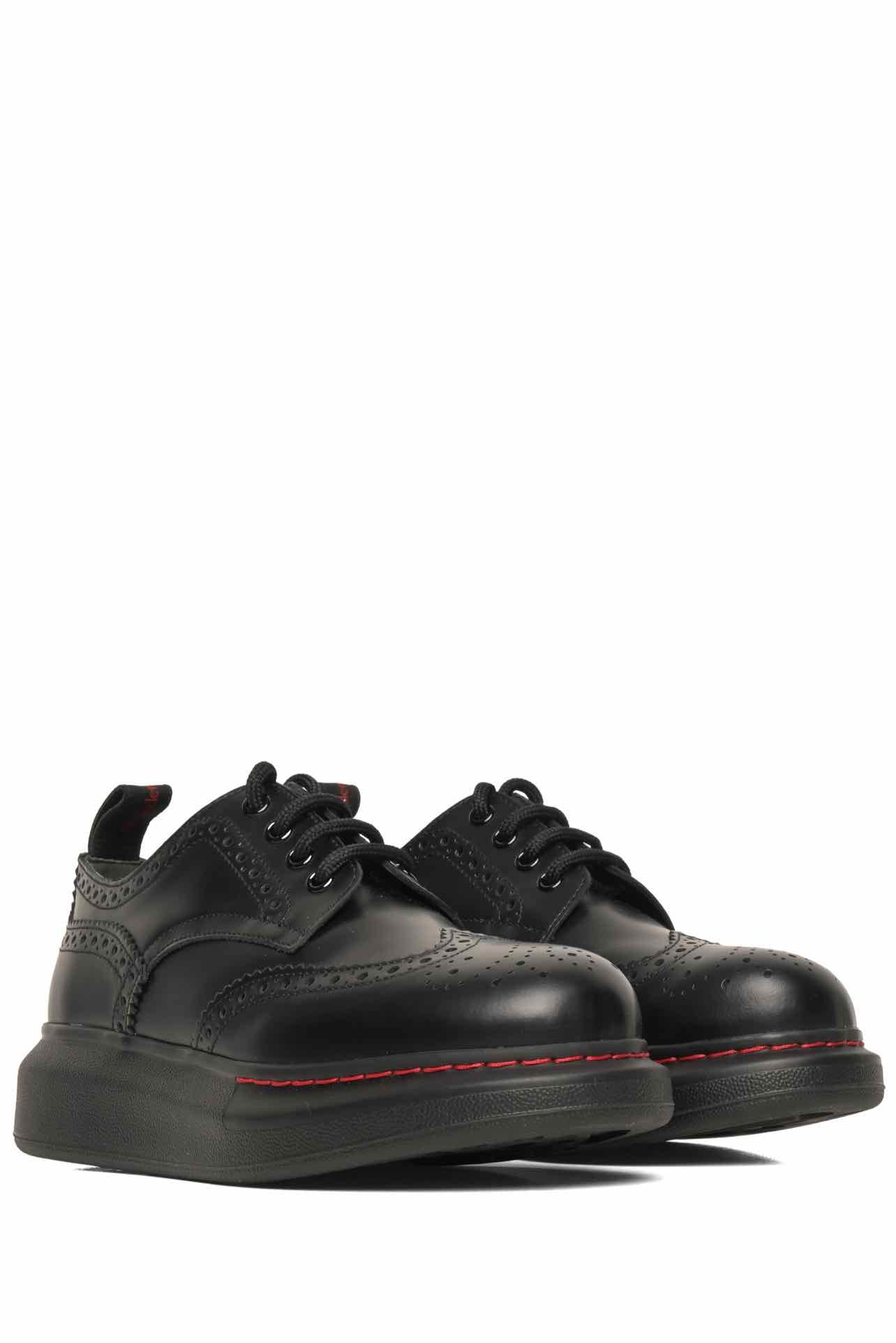 Alexander Mcqueen Size 37 Hybrid Lace Up Brogue Oversized Low Top Sneaker - Image 2
