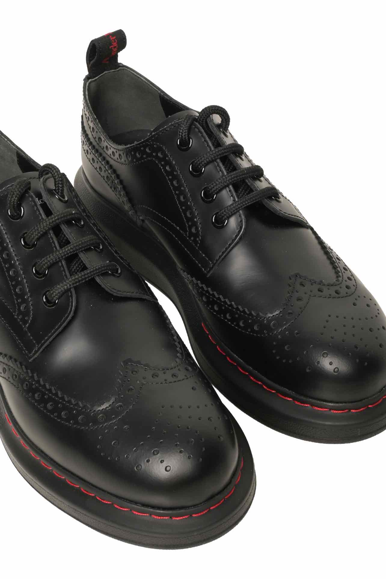 Alexander Mcqueen Size 37 Hybrid Lace Up Brogue Oversized Low Top Sneaker - Image 4