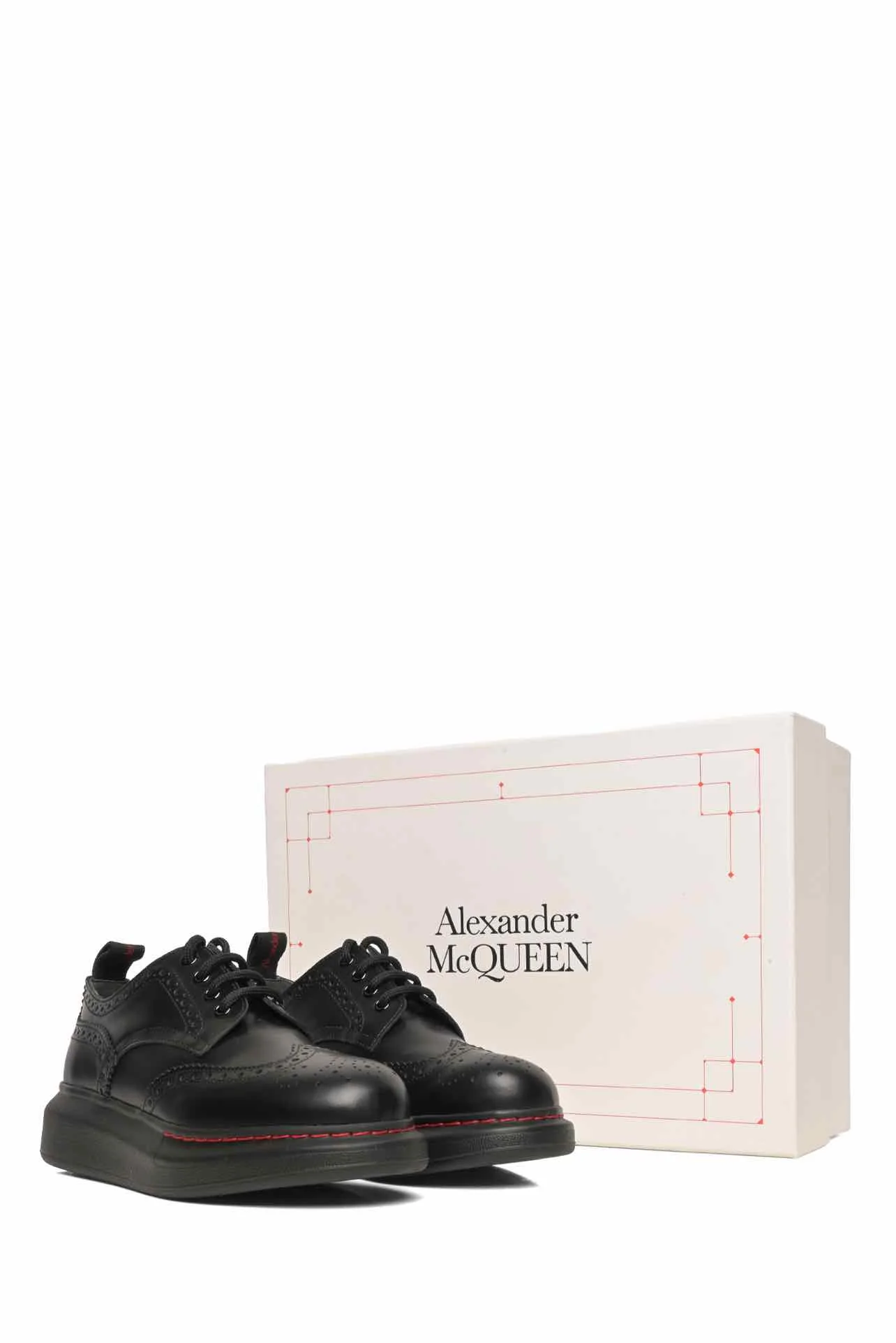 Alexander Mcqueen Size 37 Hybrid Lace Up Brogue Oversized Low Top Sneaker - Image 7