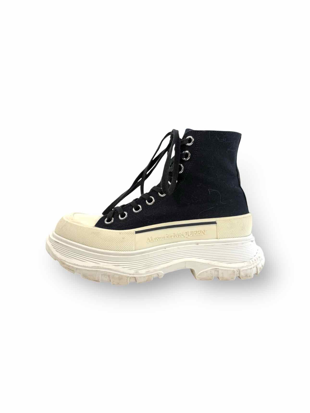 Alexander Mcqueen Size 37 Tread Slick Boot High Top Sneaker - Image 3