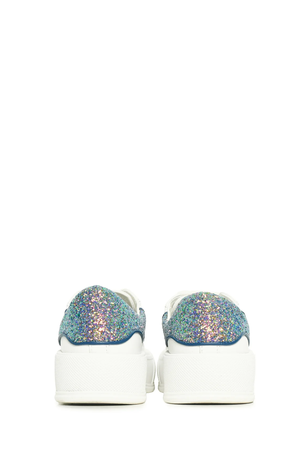 Alexander Mcqueen Size 39 Deck Plimsoll Glitter Tab Low Top Sneaker - Image 4