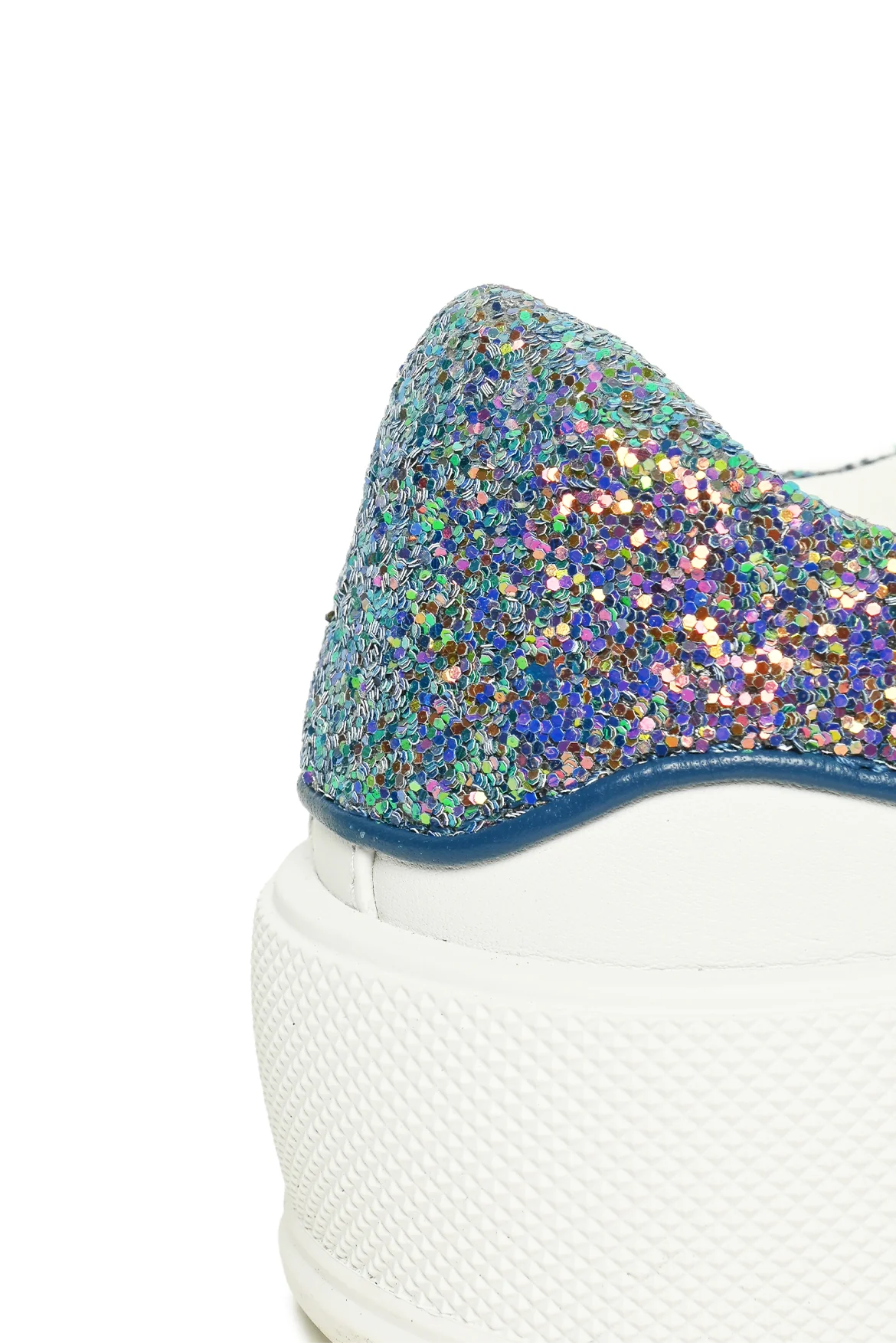 Alexander Mcqueen Size 39 Deck Plimsoll Glitter Tab Low Top Sneaker - Image 6