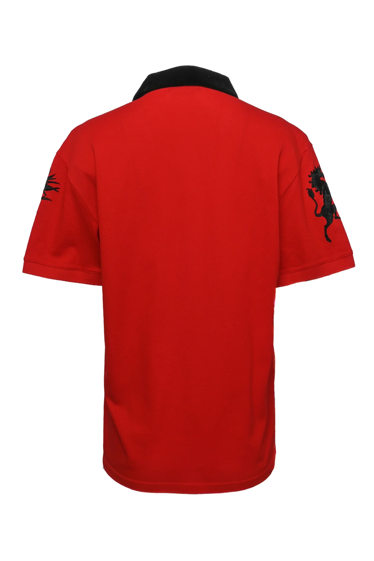 Alexander Mcqueen Size L Men's 2016 Embroidered Velvet Collar Polo Shirt - Image 2