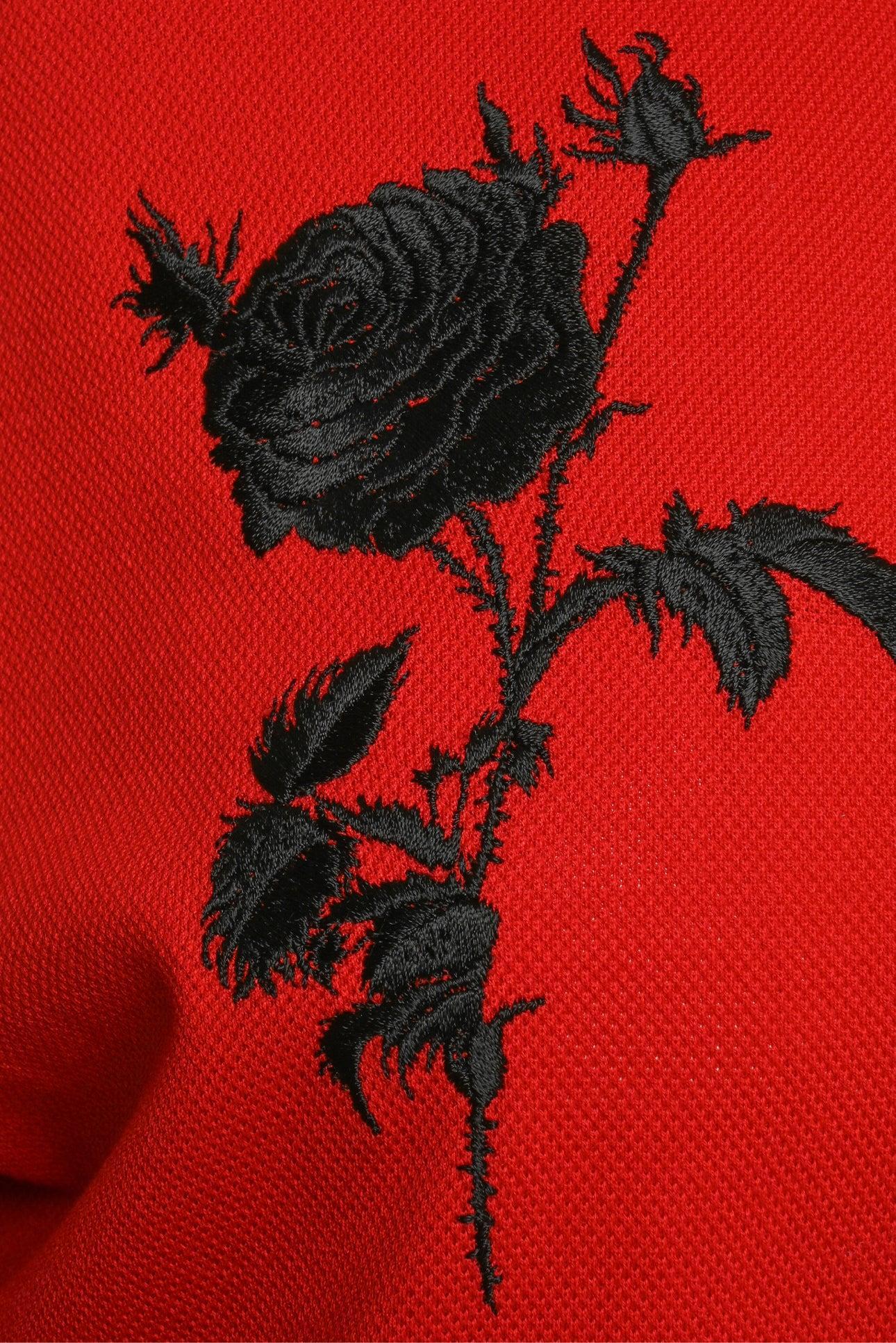 Alexander Mcqueen Size L Men's 2016 Embroidered Velvet Collar Polo Shirt - Image 5