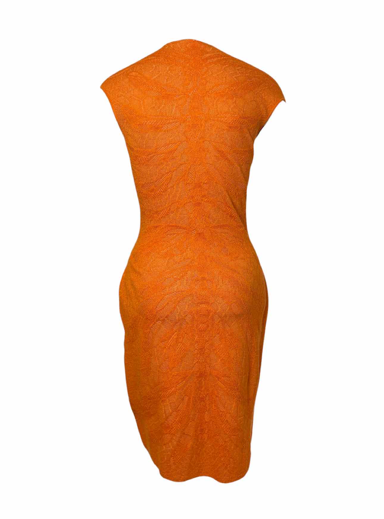 Alexander Mcqueen Size L Silk Blend Knit Pattern Dress - Image 2