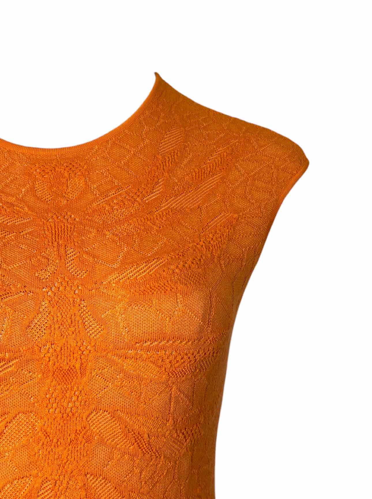 Alexander Mcqueen Size L Silk Blend Knit Pattern Dress - Image 3