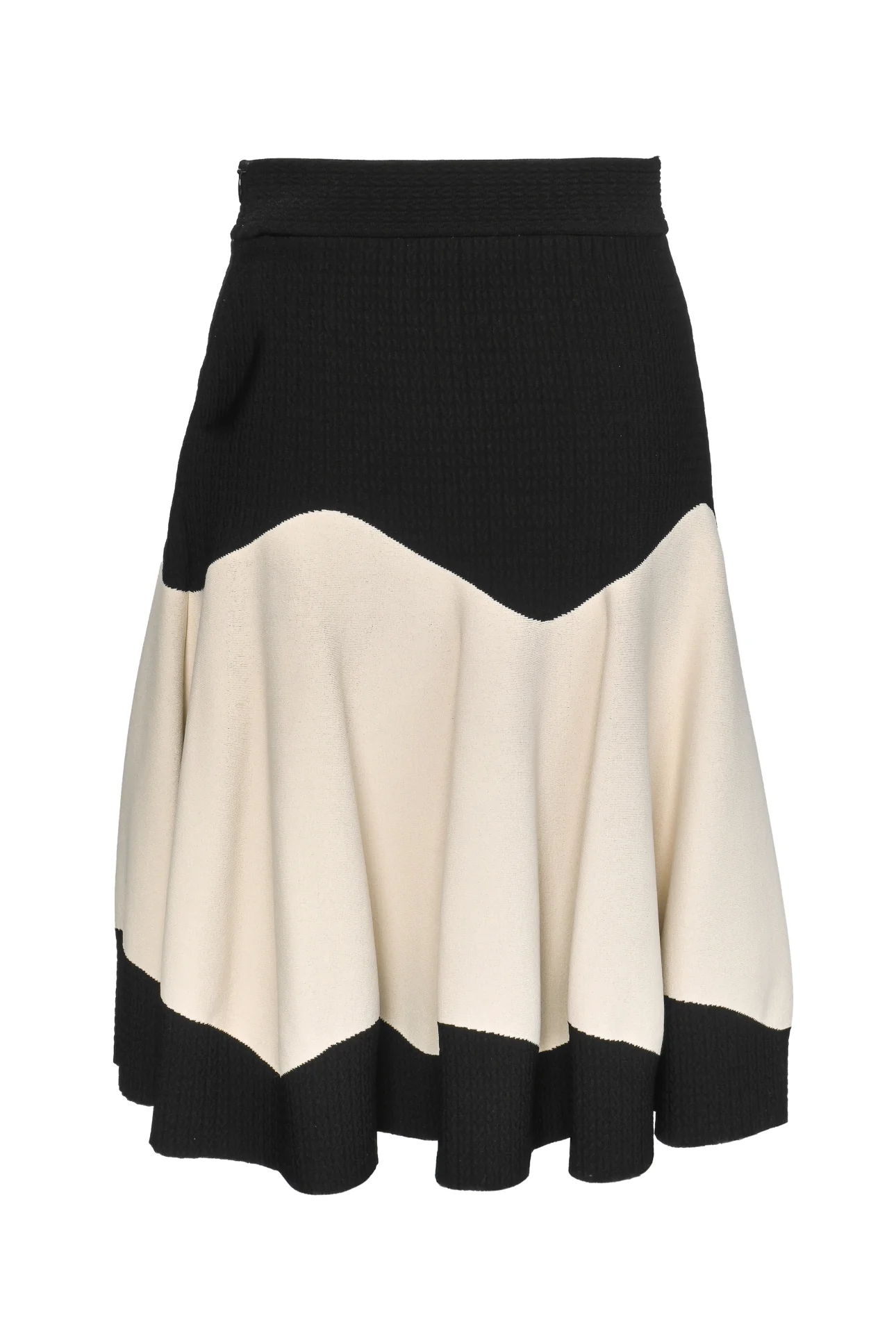 Alexander Mcqueen Size M Color Block Knee Length Skirt - Image 2