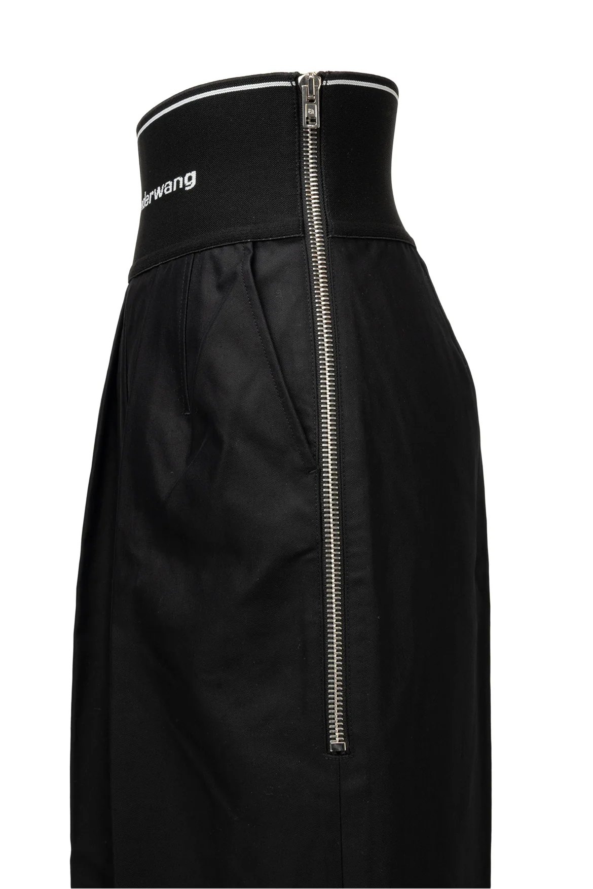 Alexander Wang Size 0 Logo Elastic Waist Wide Leg Pants - Image 3