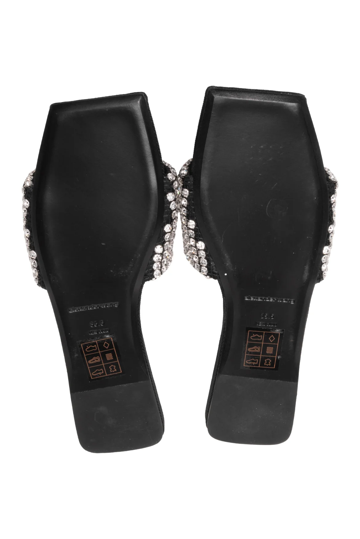 Alexander Wang Size 35.5 Anya Crystal Flat Slides - Image 5