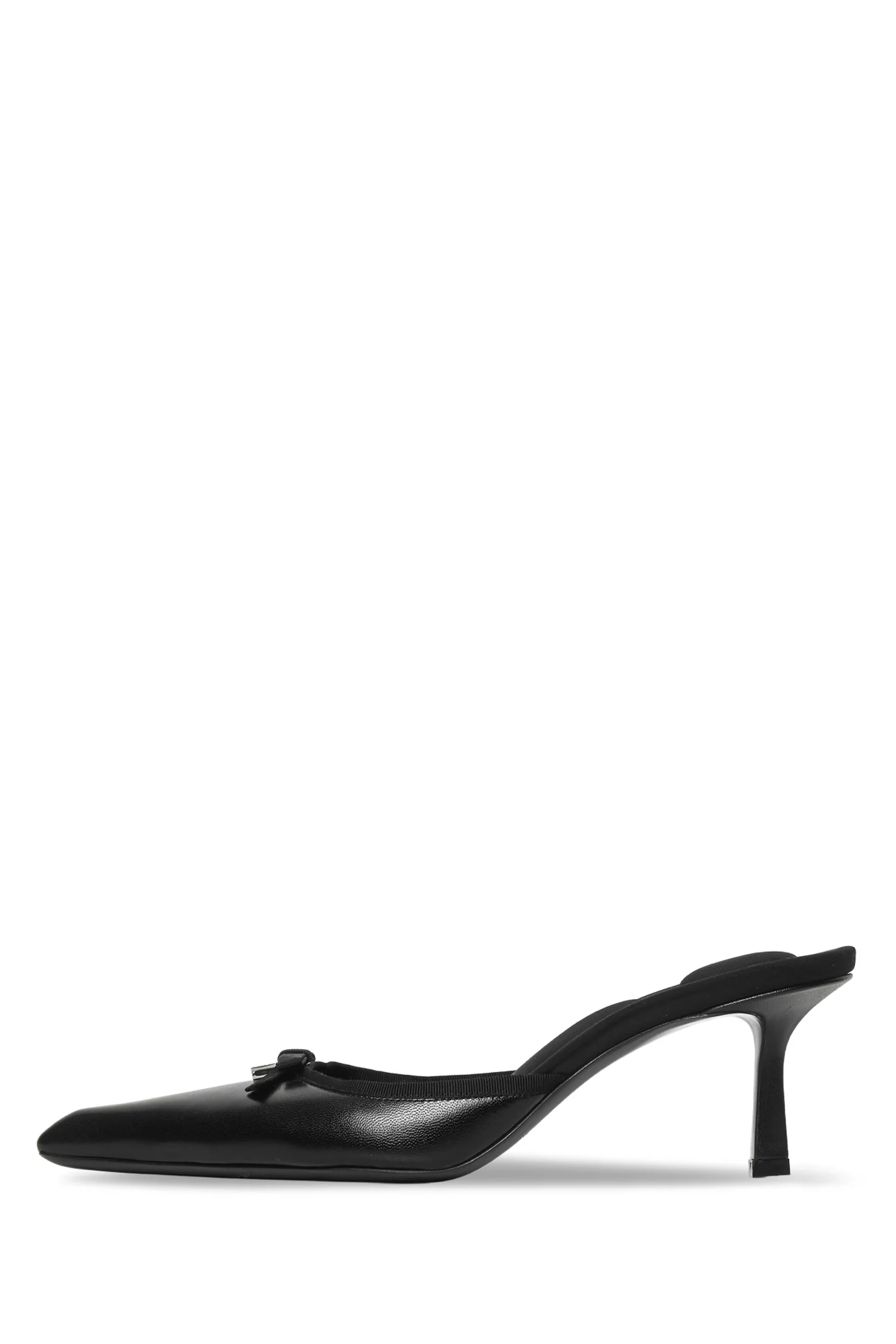 Alexander Wang Size 37 Crystal & Bow Embellished Viola 65 Mules - Image 3